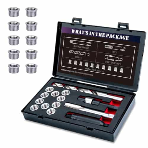 Kit de Reparación de Roscas SENNMONN M12X1.5 con Broca de