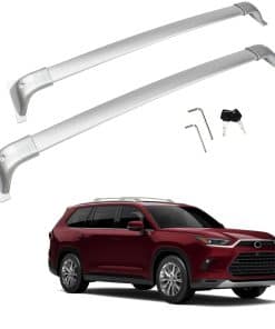 Barras transversales de techo plateadas compatibles con