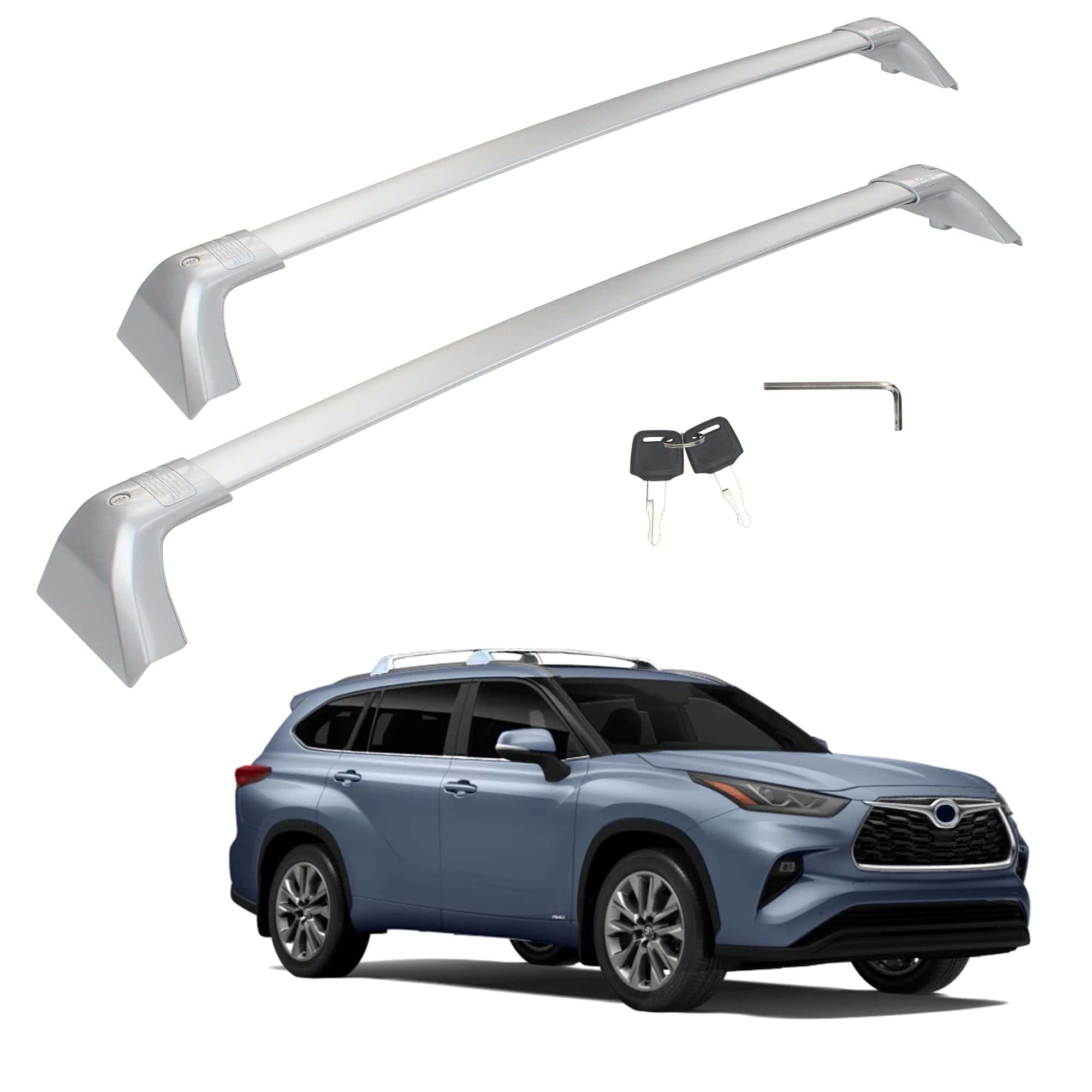 Barras Transversales para Portaequipajes de Techo Plata