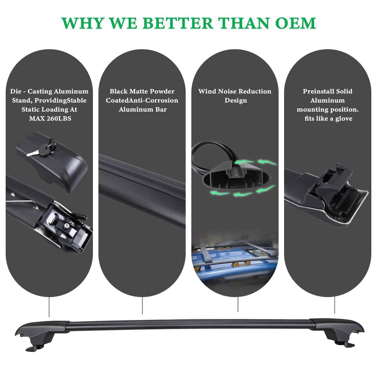 Barras transversales de techo bloqueables de alta - fábrica) - Imagen 5