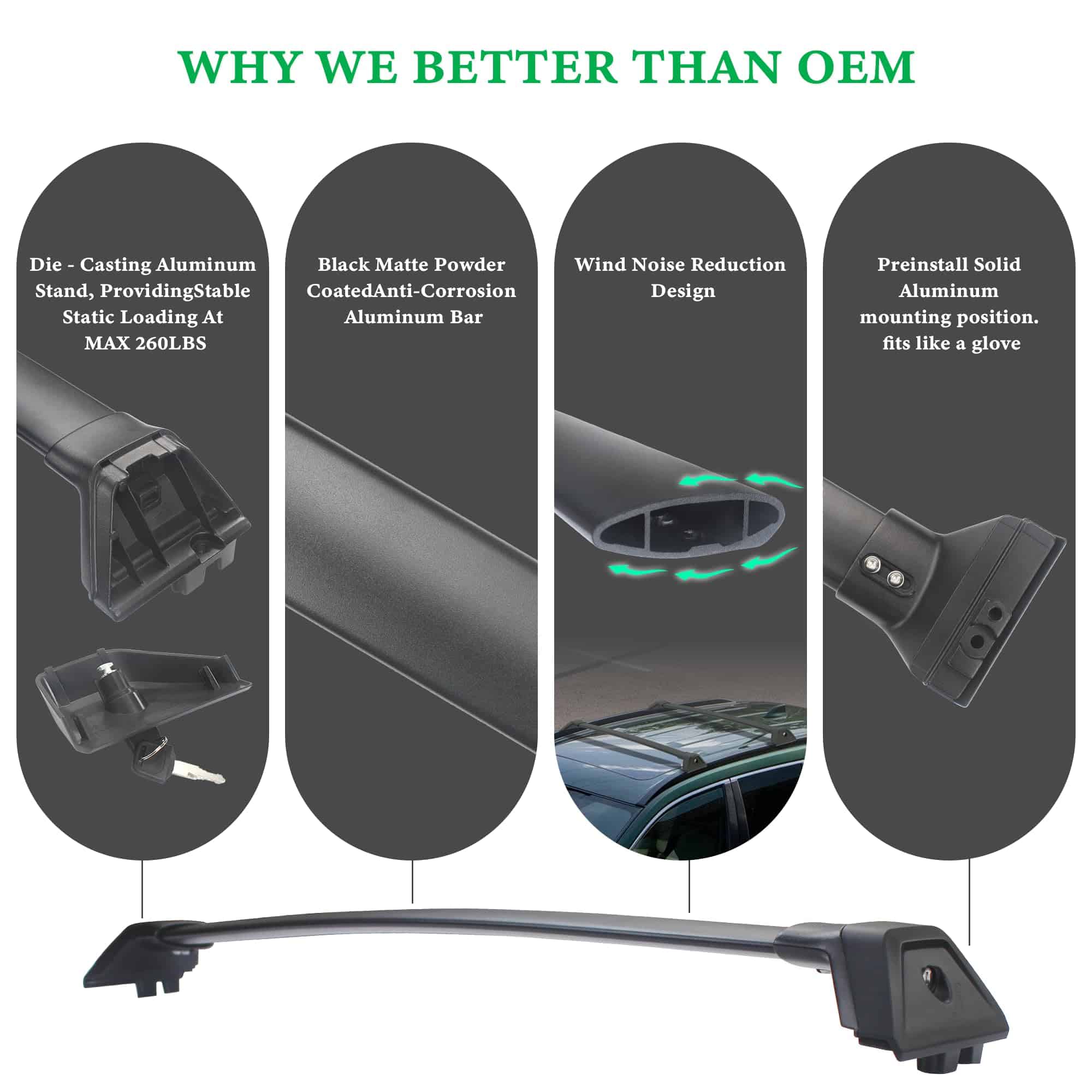 Barras transversales del portaequipajes de repuesto para - Imagen 6