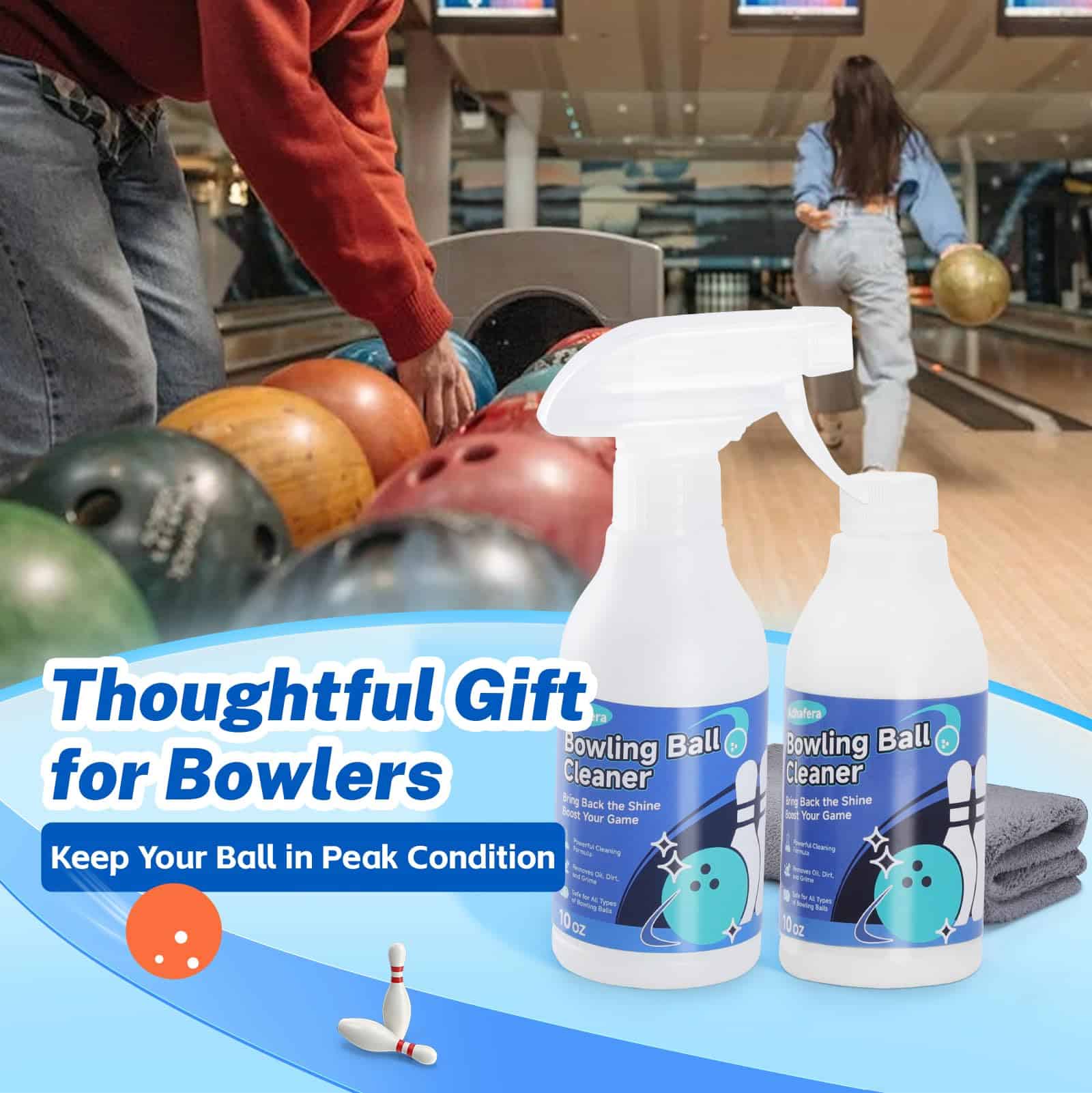 Limpiador de Bolas de Bolos Adhafera, Kit de 2� 10 oz con 3 - Imagen 7