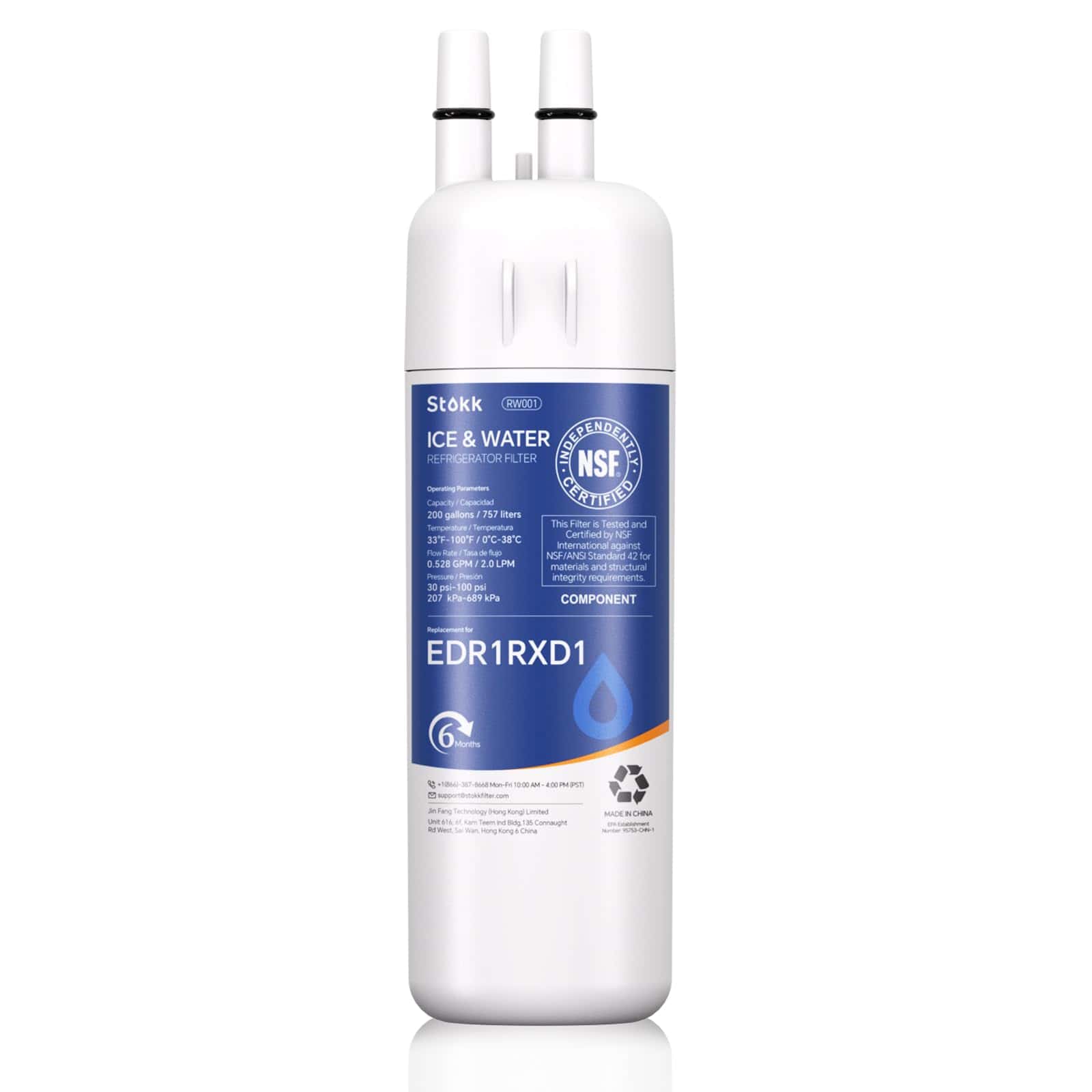 Filtro de agua de repuesto Stokk EDR1RXD1 -Blanco