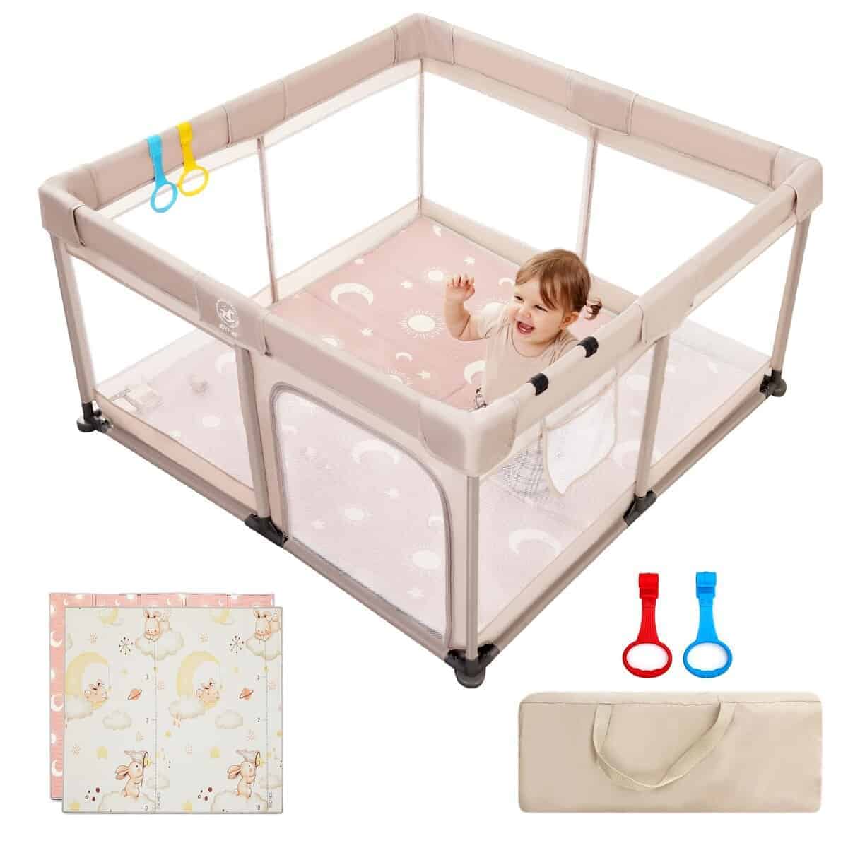 Corralito para bebés Joypony con colchoneta, 50 * 50