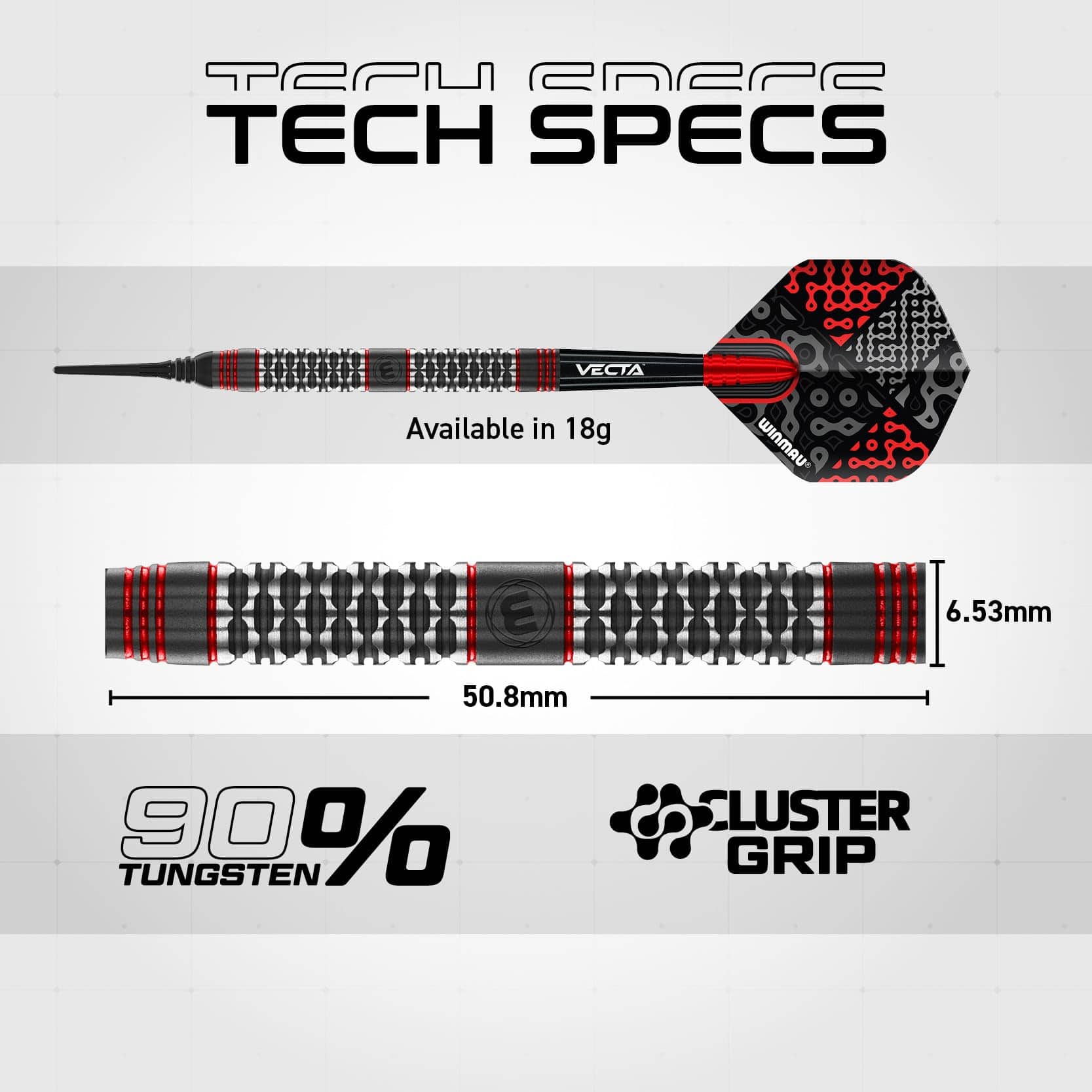 Juego de Dardos Winmau Cypher 18g Barrel / 20g Full Weight - Imagen 5