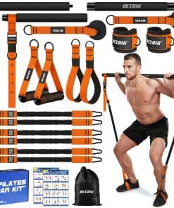 Kit de Barra de Pilates con Bandas de -Naranja