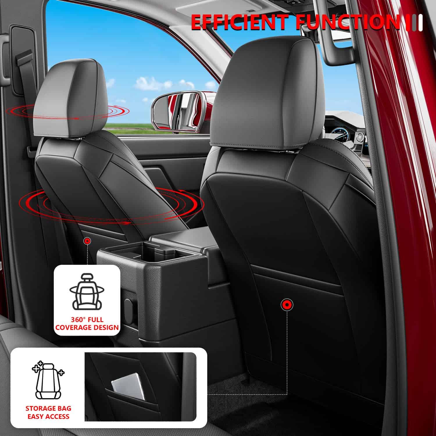 Fundas de Asiento para Coche PTYYDS Compatible con Toyota - Imagen 4