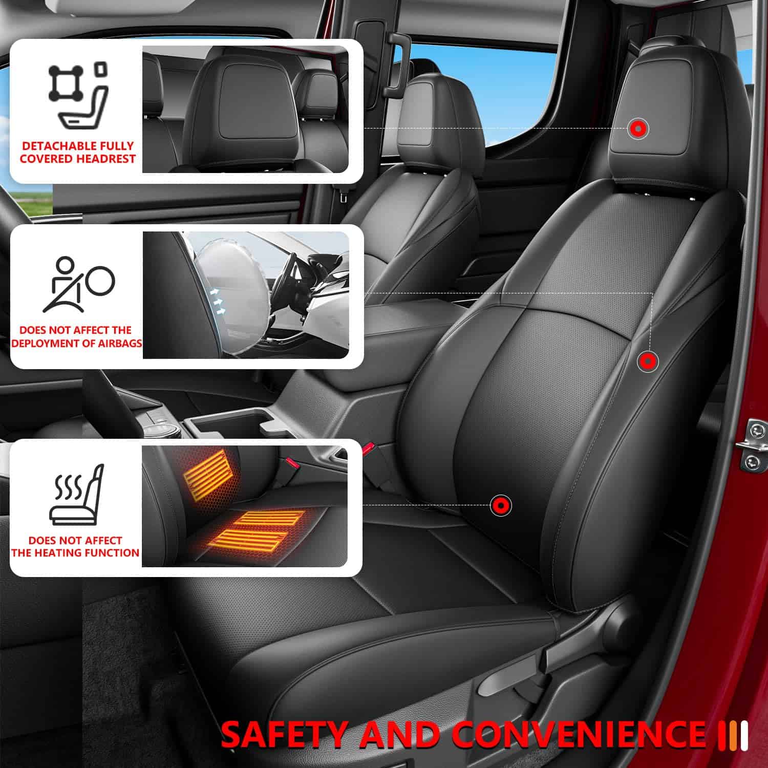 Fundas de Asiento para Coche PTYYDS Compatible con Toyota - Imagen 3