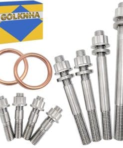 GOLKNHA Juego de pernos de cabeza de cilindro de titanio