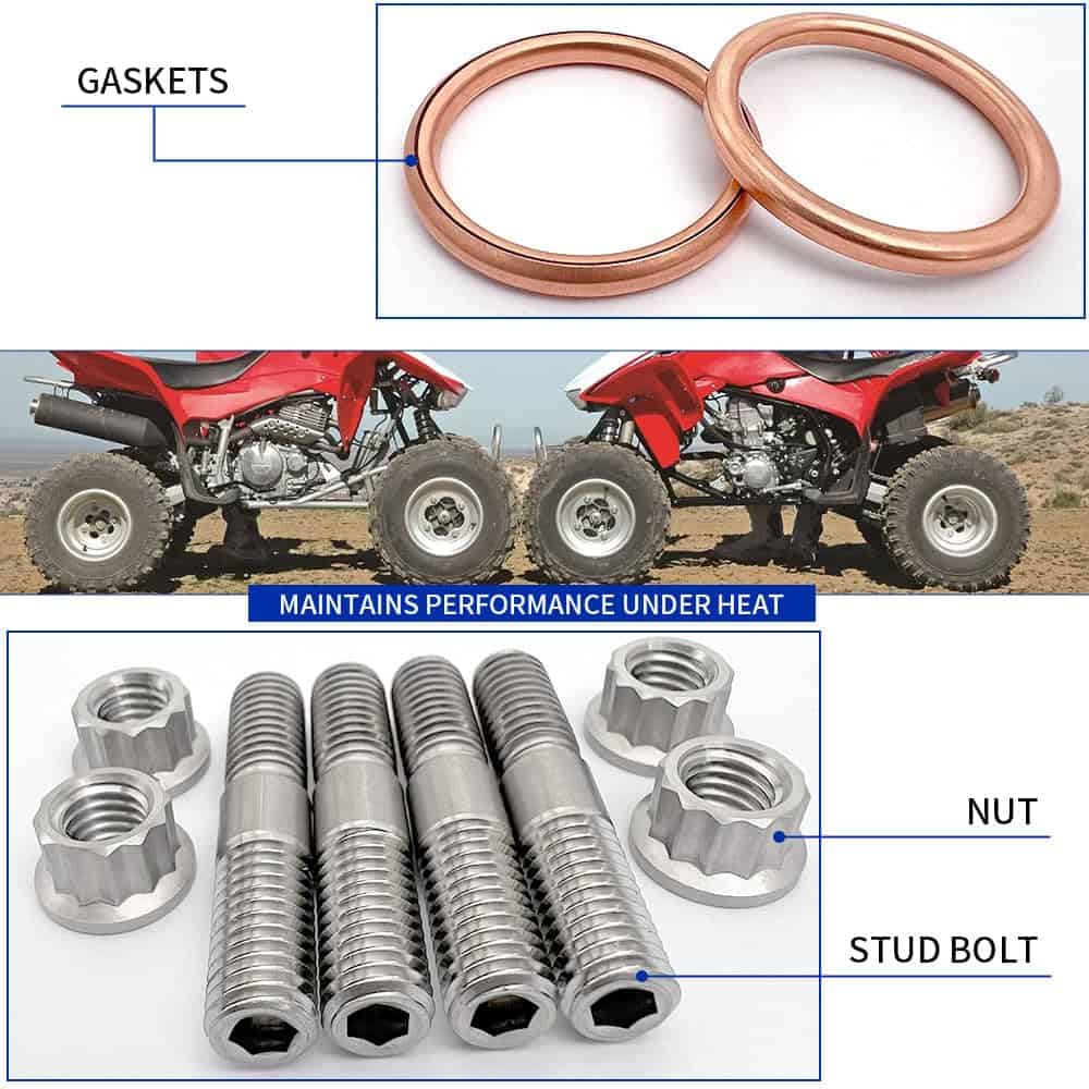 GOLKNHA Juego de pernos de cabeza de cilindro de titanio - Imagen 5