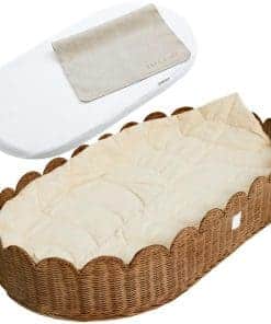 BEBE BASK Canasta de Cambio Premium para Bebé - Ratán en
