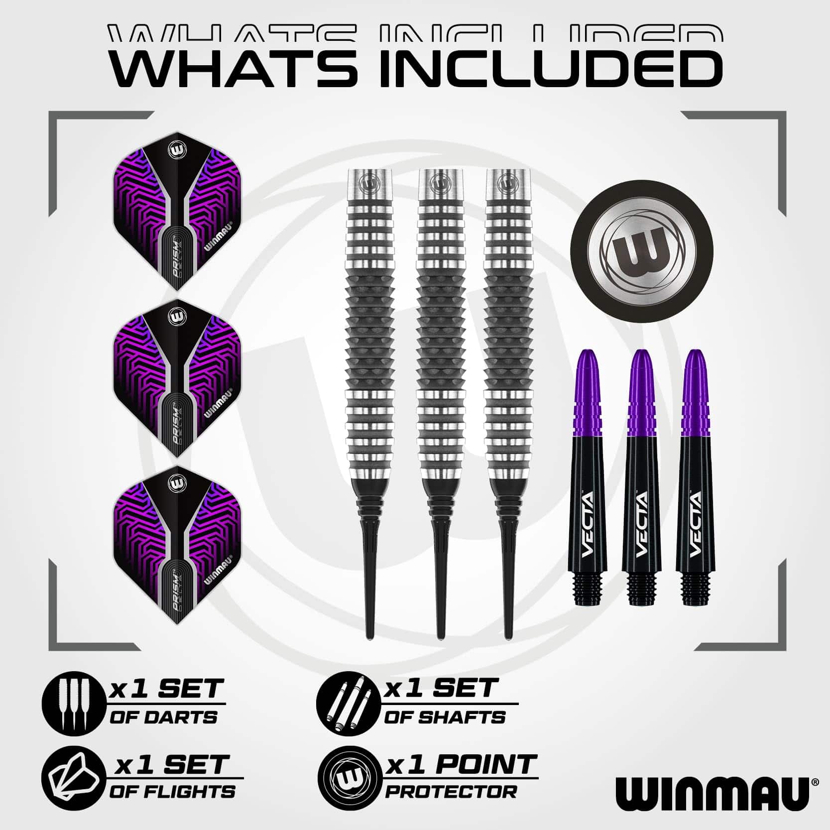 Set de Dardos Winmau Kairos 18g / Pesadas de 20g de - Imagen 3