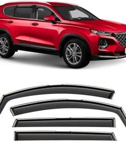 Voron Glass Deflectores de Lluvia en Canal -Negro