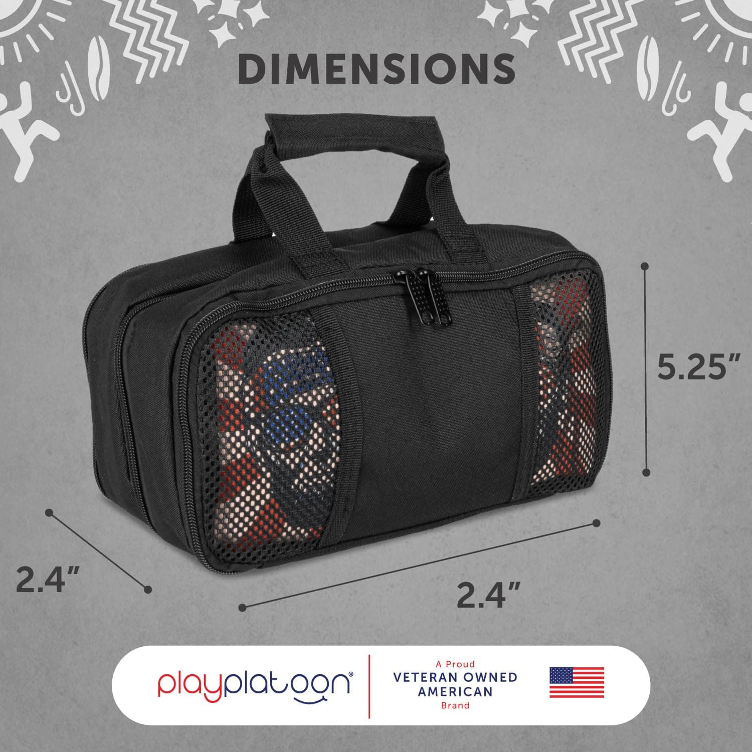 Funda para Transportar Bolsas de Cornhole - 8 Bolsas de - Imagen 3