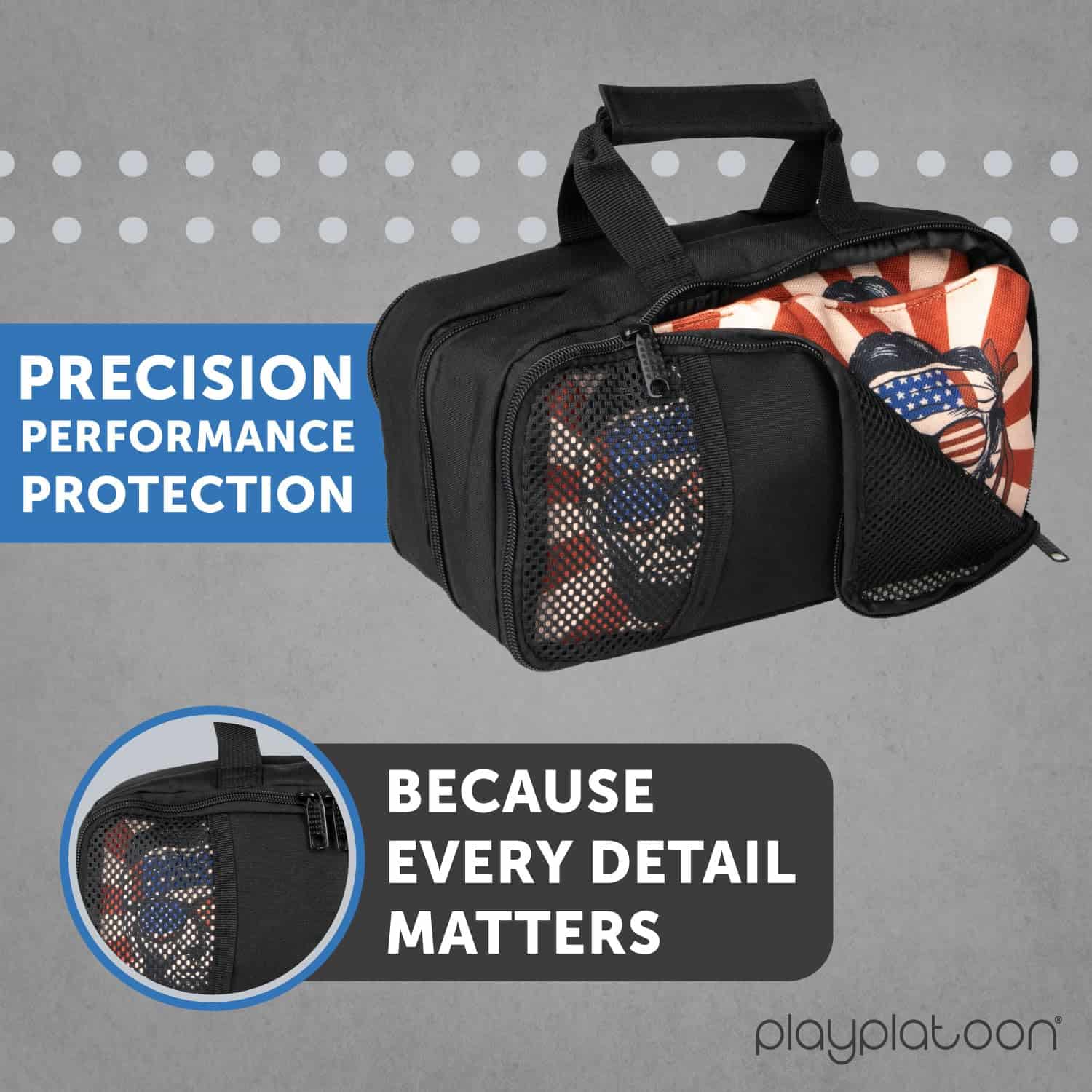 Funda para Transportar Bolsas de Cornhole - 8 Bolsas de - Imagen 4