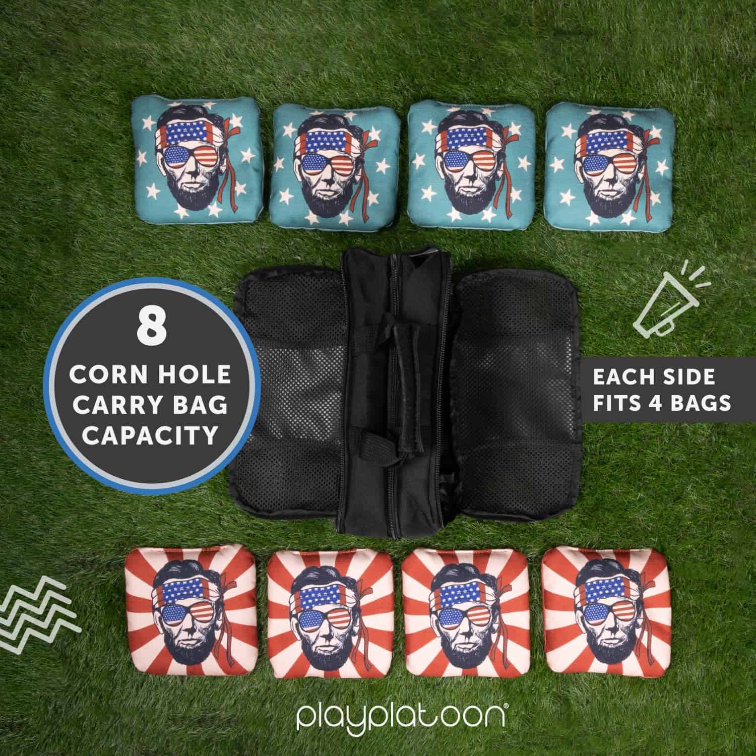 Funda para Transportar Bolsas de Cornhole - 8 Bolsas de - Imagen 8