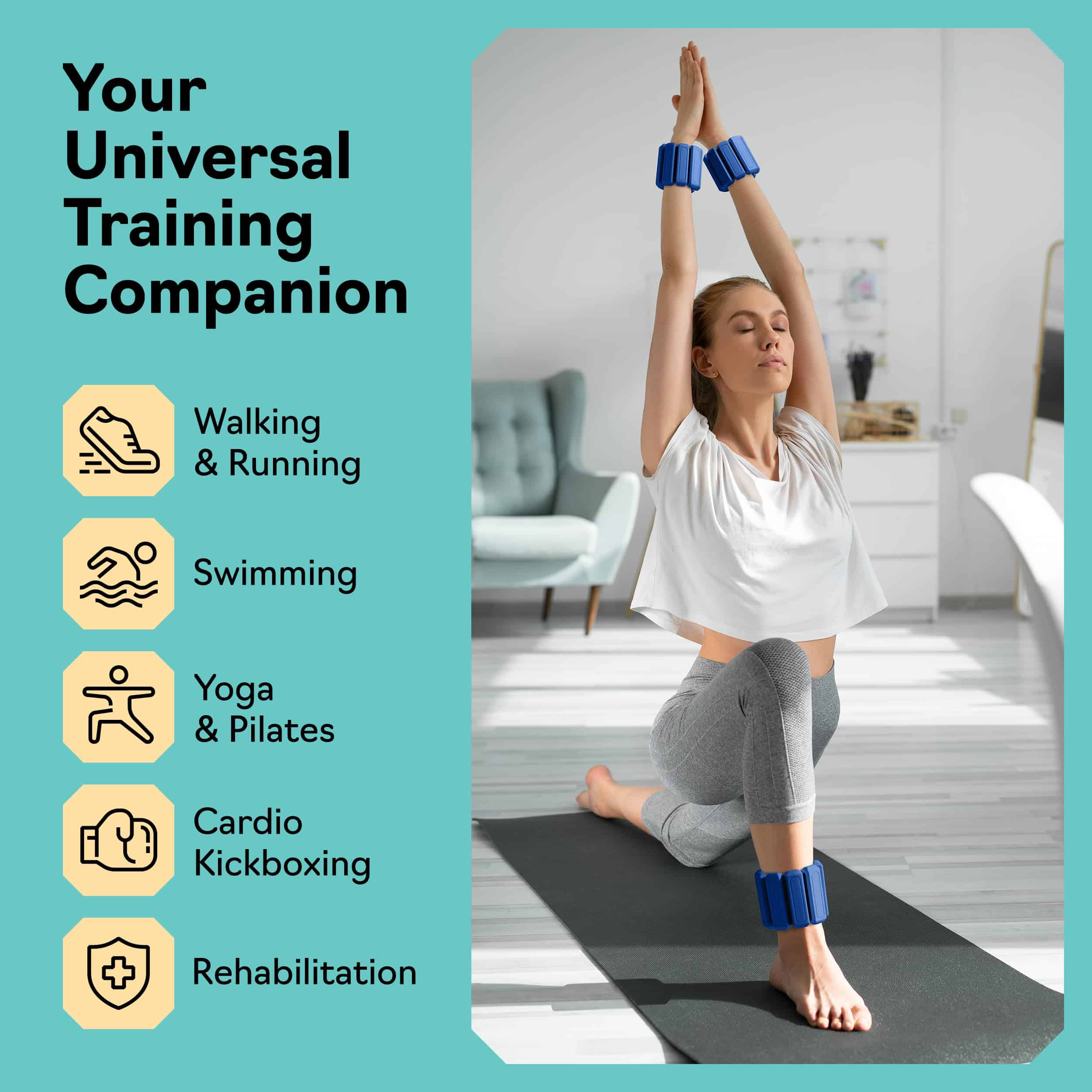 Pesas de Tobillo para Mujeres y Pesas de -Azul Marino - Imagen 6