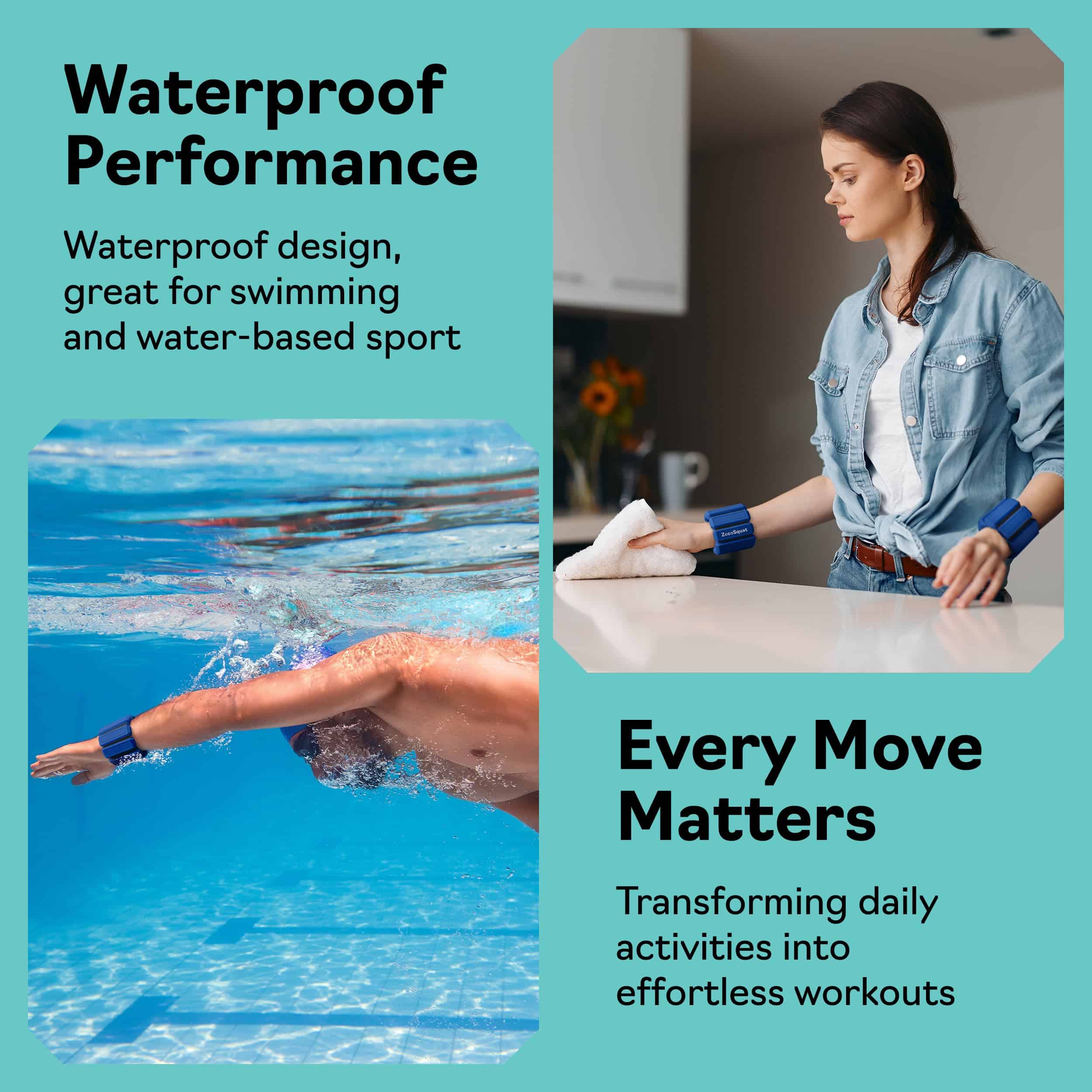 Pesas de Tobillo para Mujeres y Pesas de -Azul Marino - Imagen 8