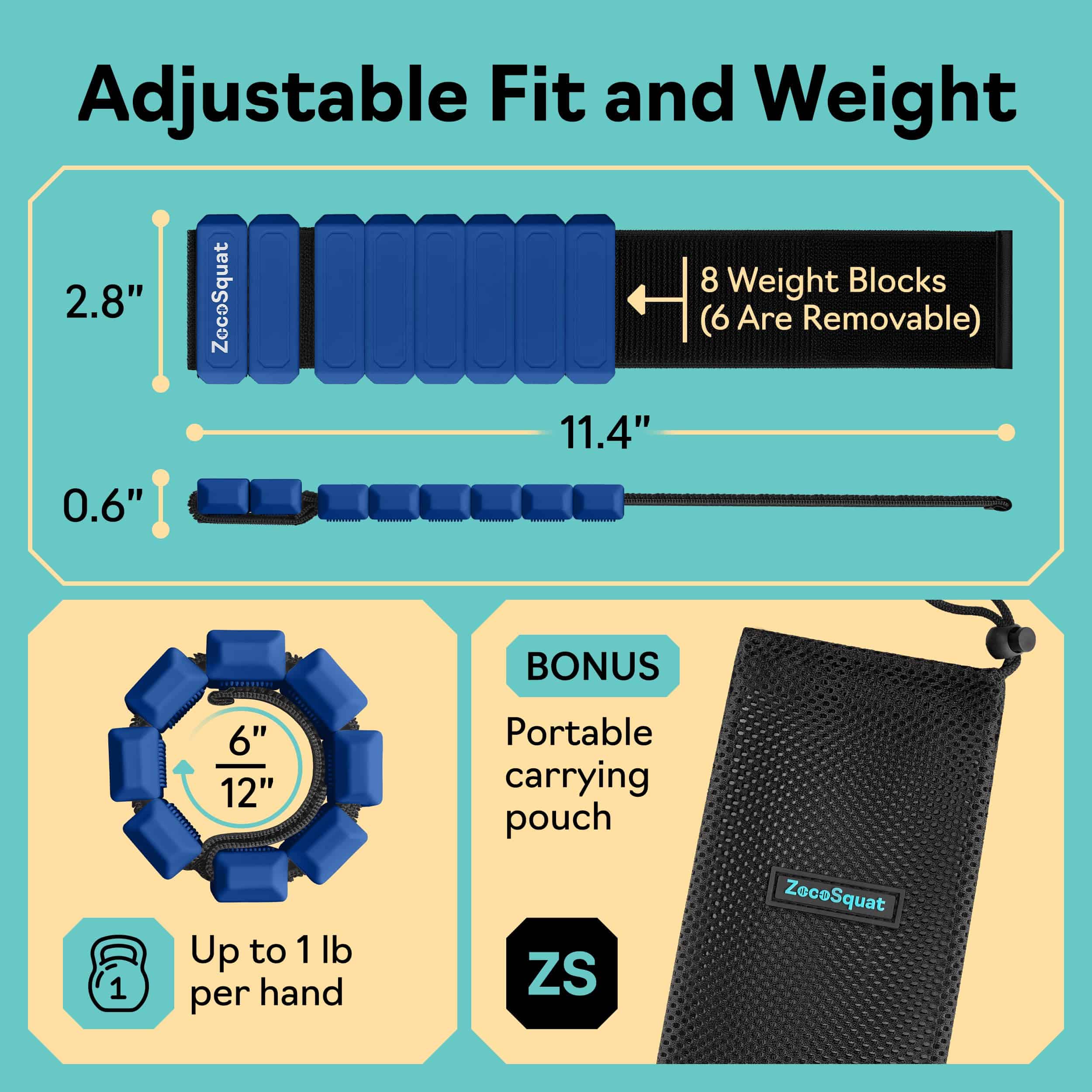 Pesas de Tobillo para Mujeres y Pesas de -Azul Marino - Imagen 4