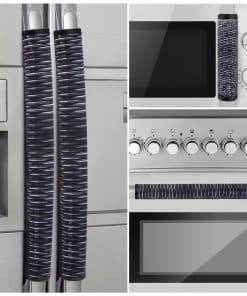 Cubiertas para manijas de puerta de -Negro + Blanco, 4 pieza