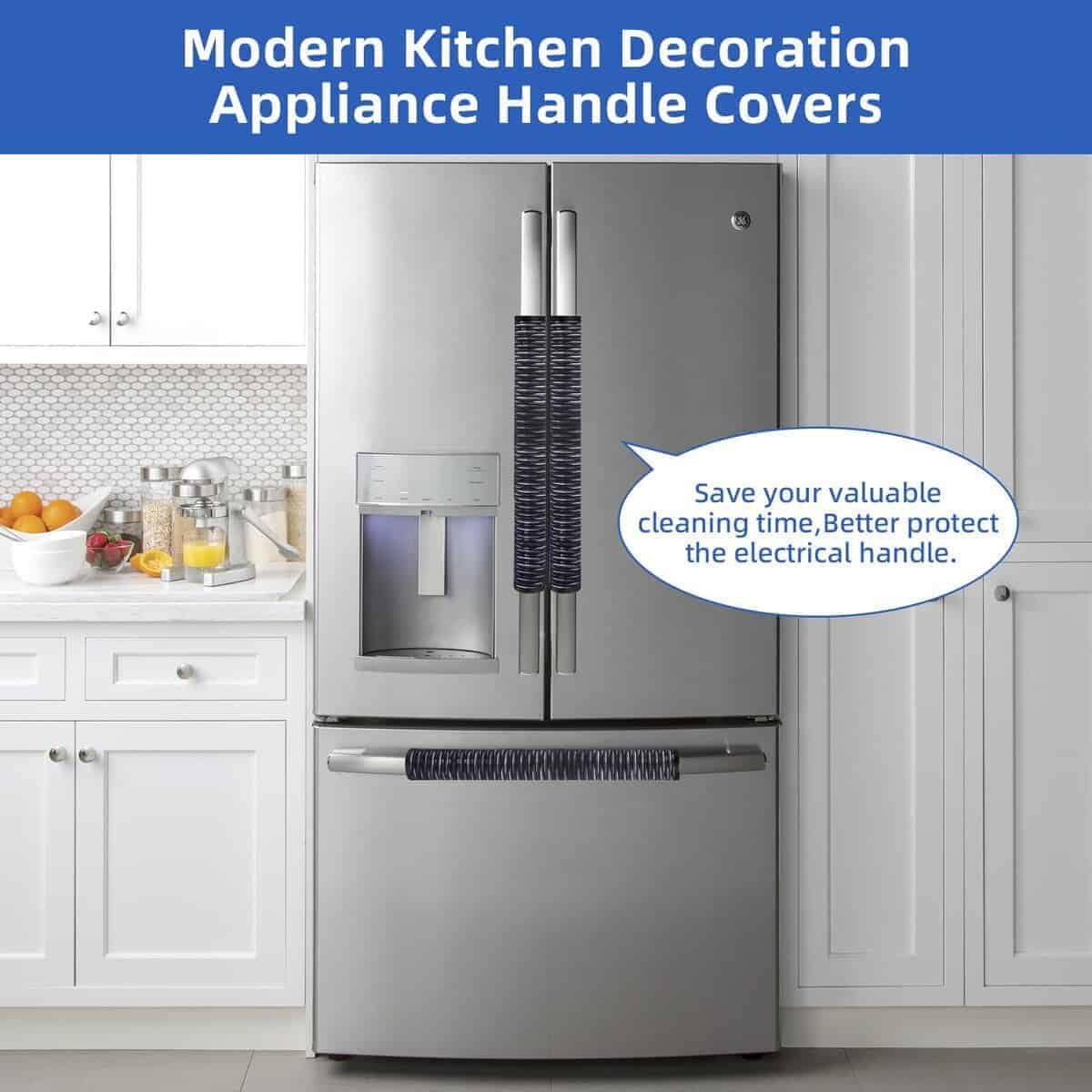 Cubiertas para manijas de puerta de -Negro + Blanco, 4 pieza - Imagen 6