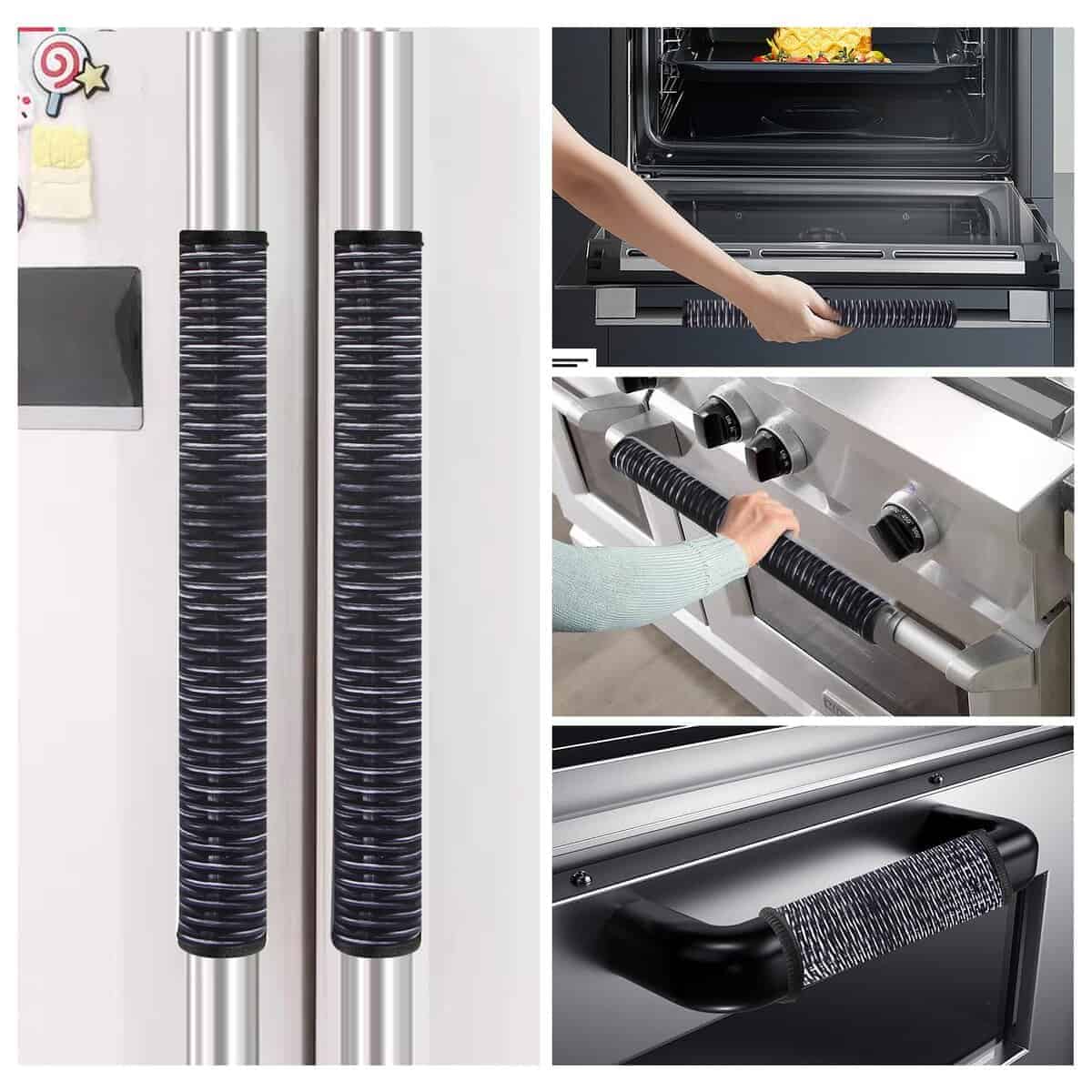 Cubiertas para manijas de puerta de -Negro + Blanco, 4 pieza - Imagen 3