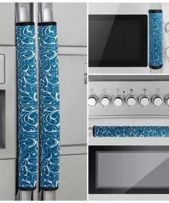 Cubiertas para manijas de puertas de -Azul y Blanco, 4 pieza