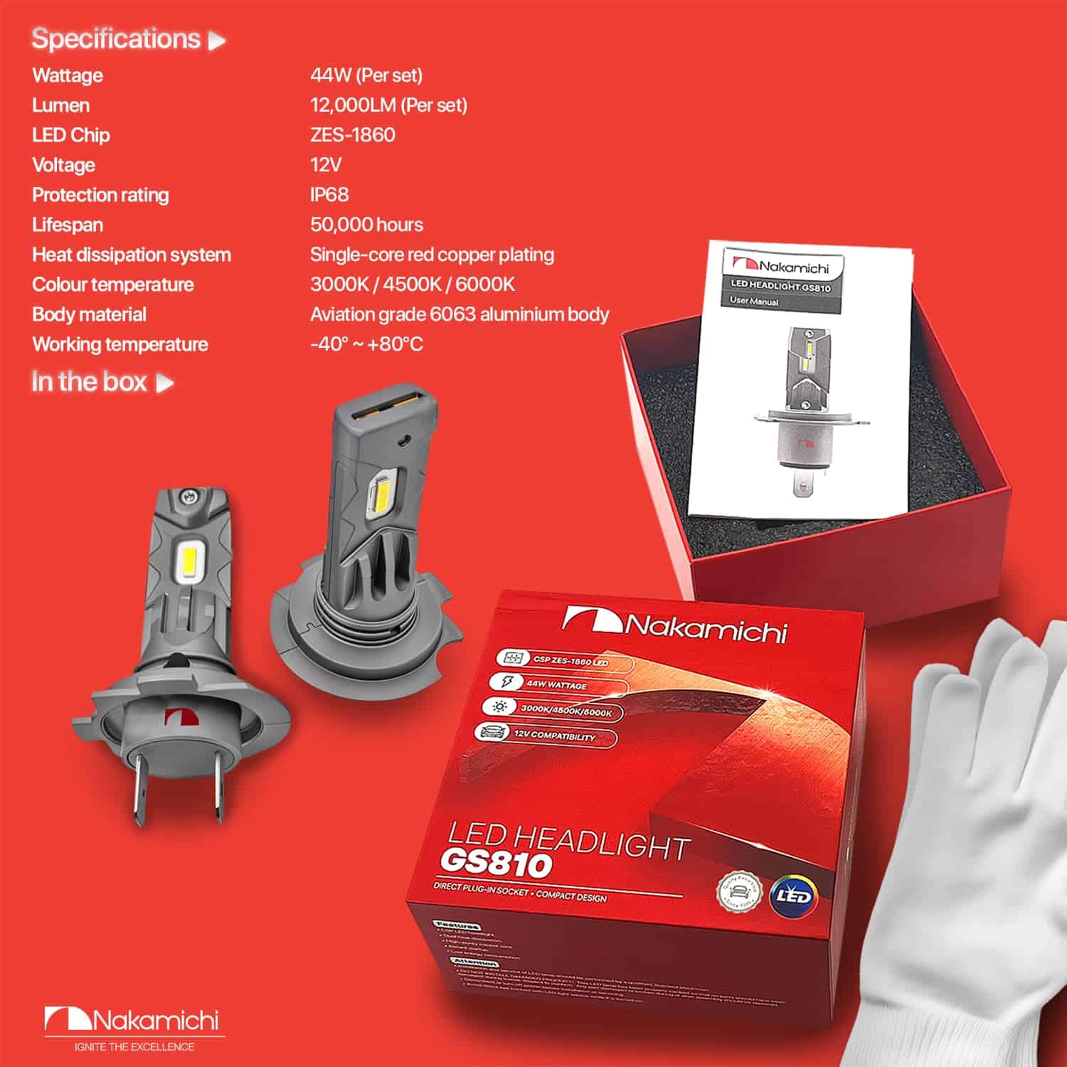 Bombillas LED para luces antiniebla Nakamichi GS810 Series - Imagen 10