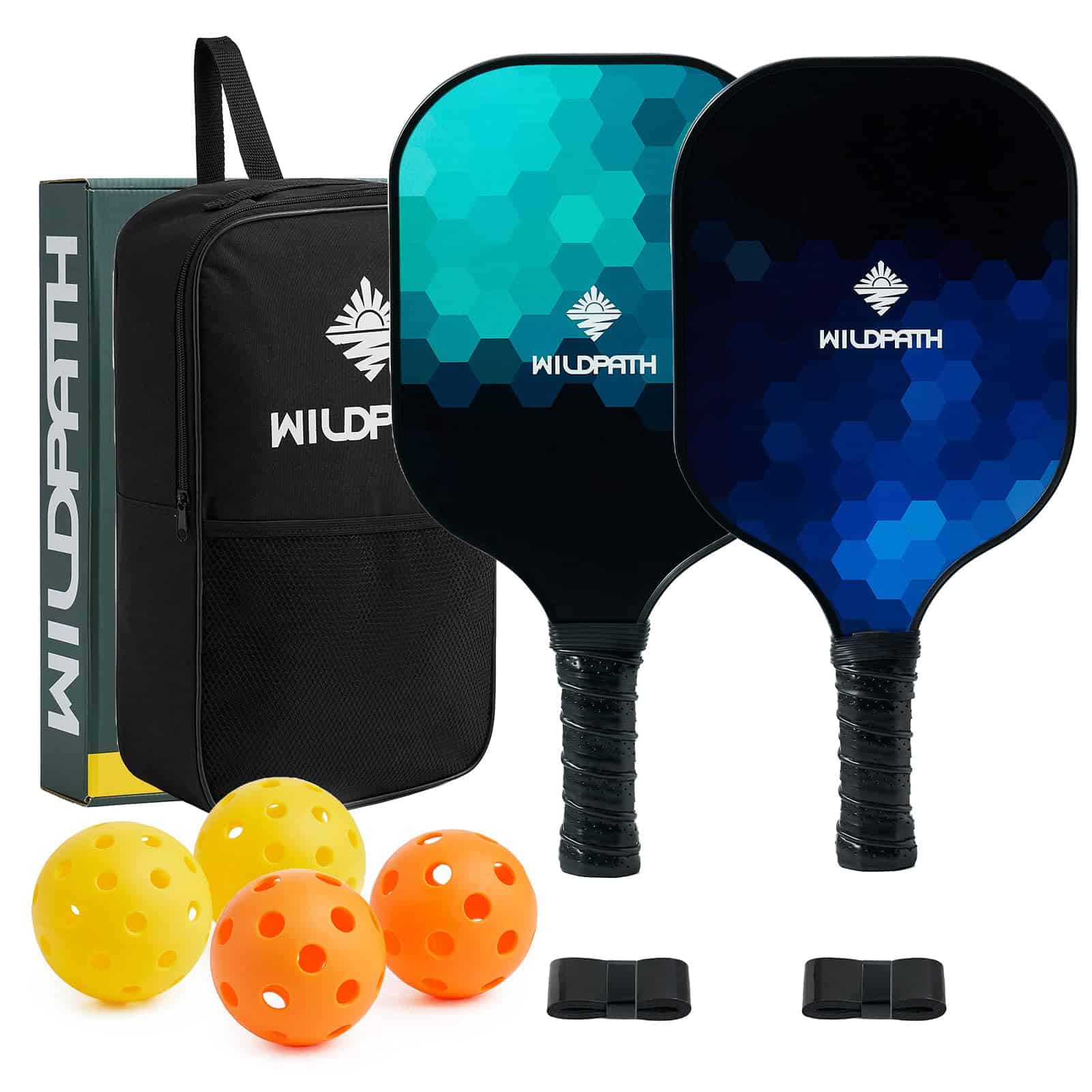 Set de 2 o 4 palas de pickleball, Raquetas de -Azul y Verde