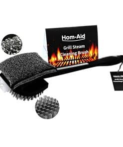 Cepillo de parrilla 3 en 1 Hom-Aid sin cerdas, Cepillo de