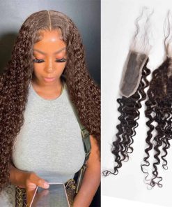 Cierre de Encaje Profundo Onda 4# Chocolate Marrón