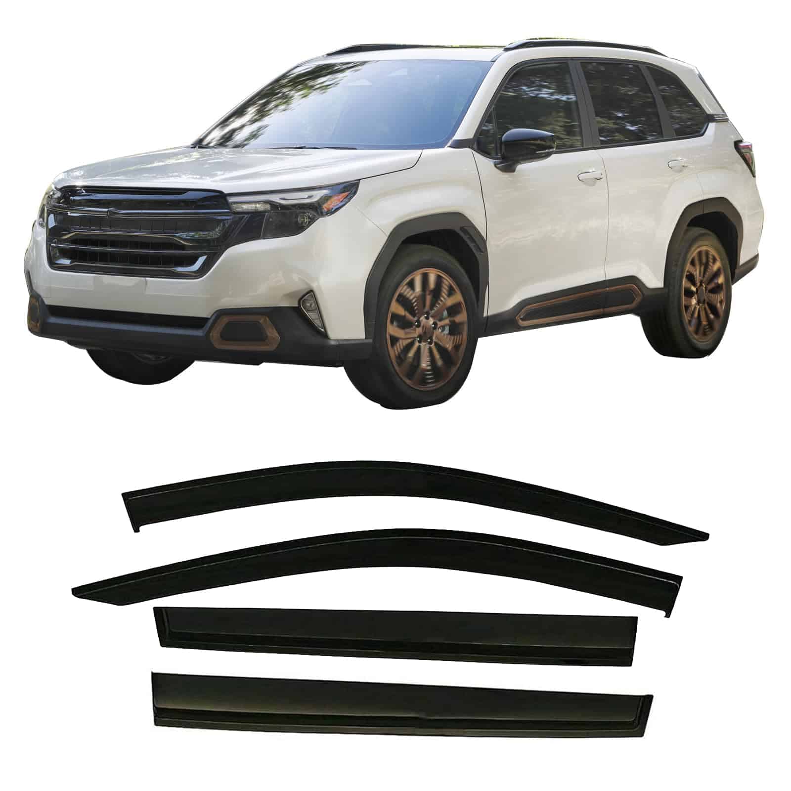 Deflectores de visera de ventana lateral para Subaru