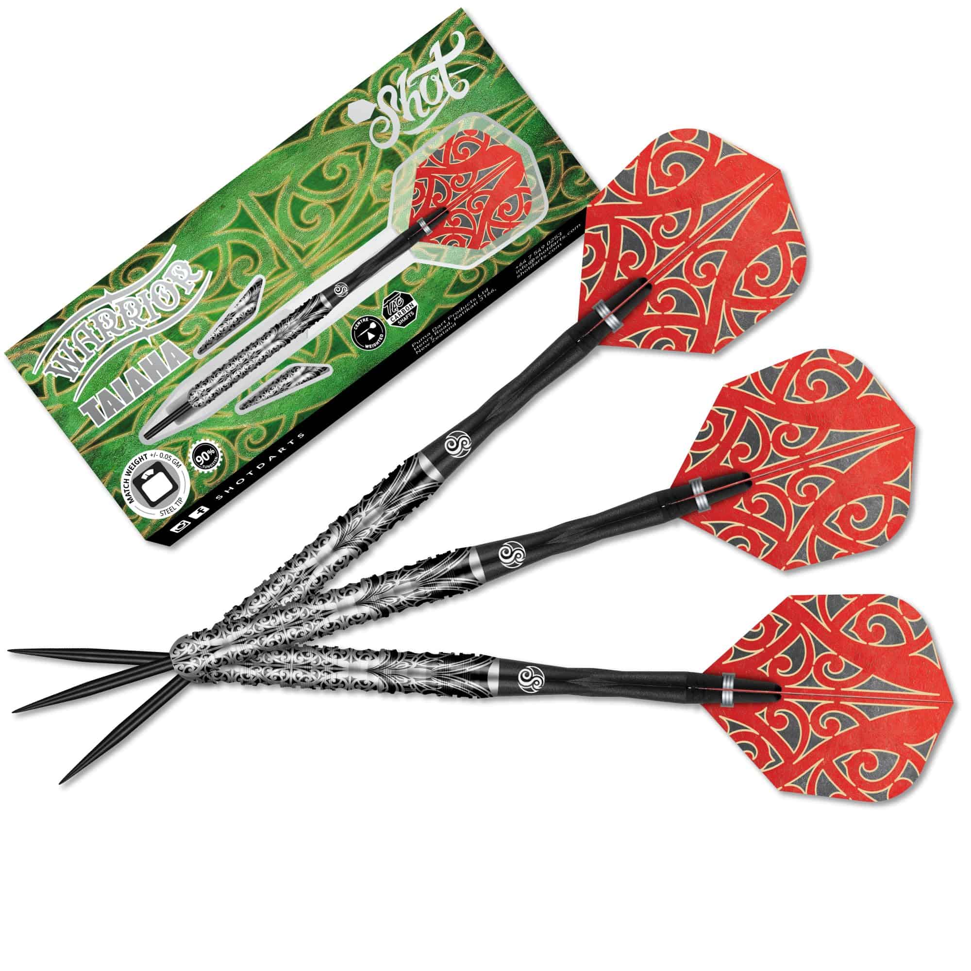 Dardos de Acero con Punta de Metal Shot! Darts Warrior