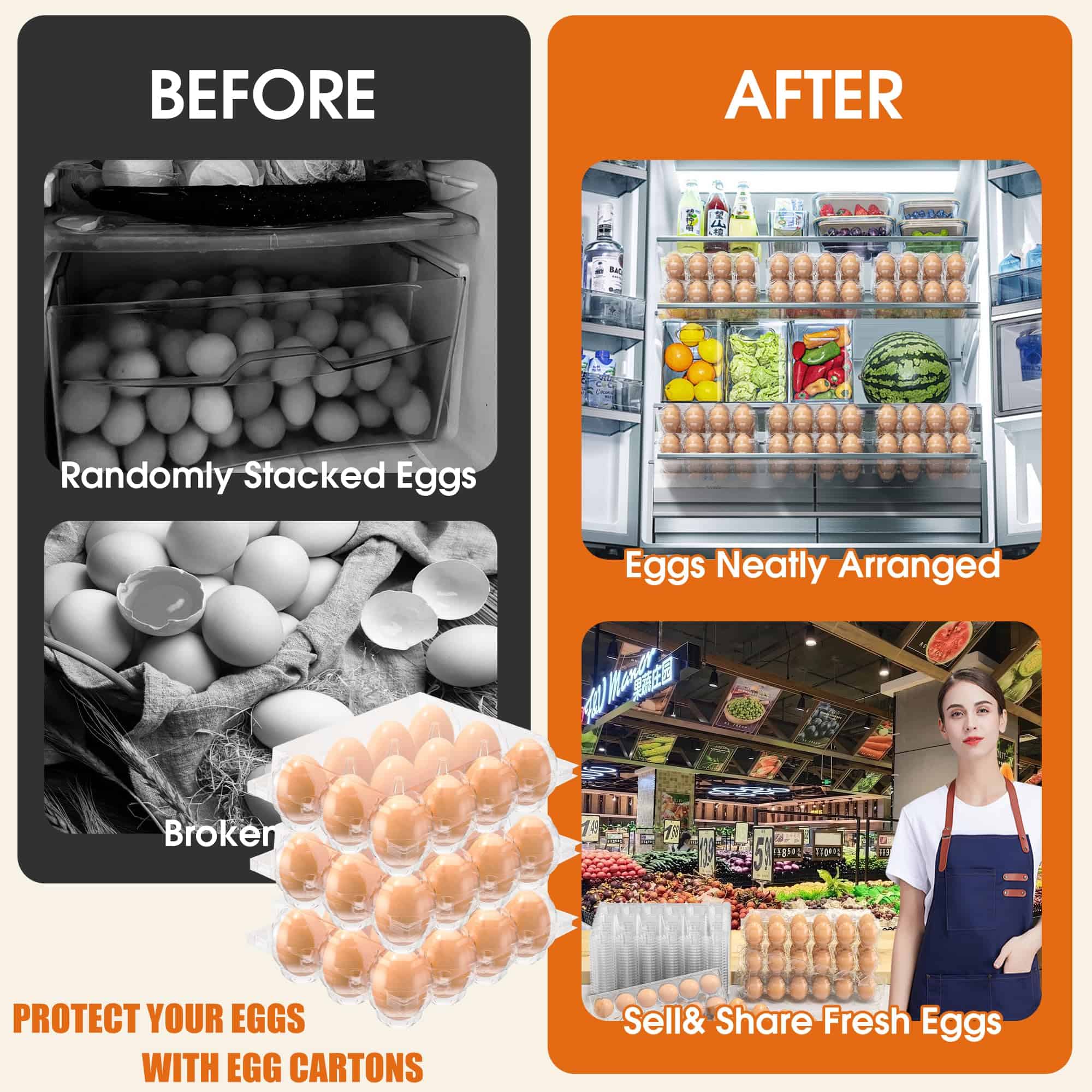 80 Pack Cartones de Huevos Baratos a Granel, 12 Unidades - Imagen 6