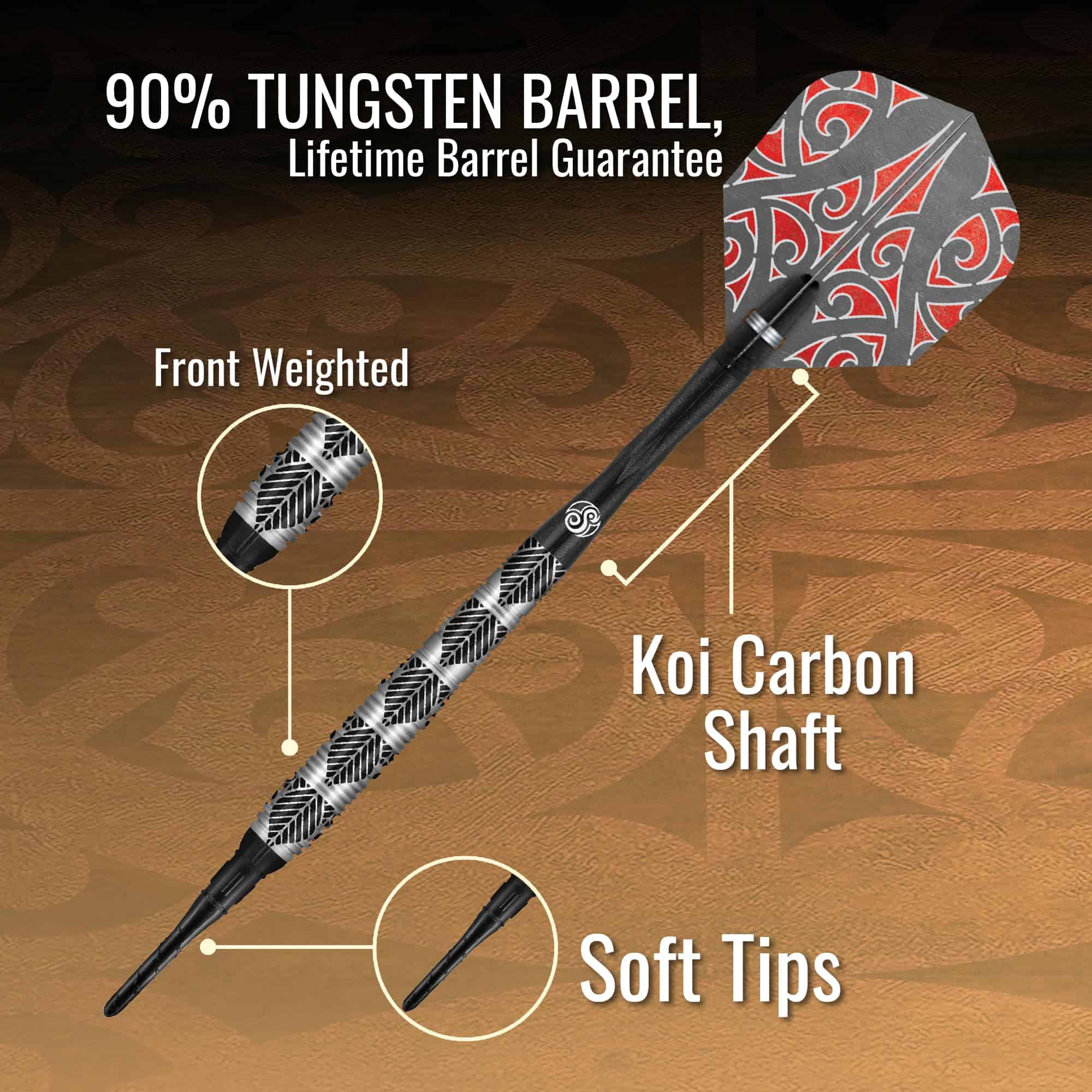 Set de Dardos Suaves Shot! Darts Warrior Awe de Tungsteno - Imagen 4