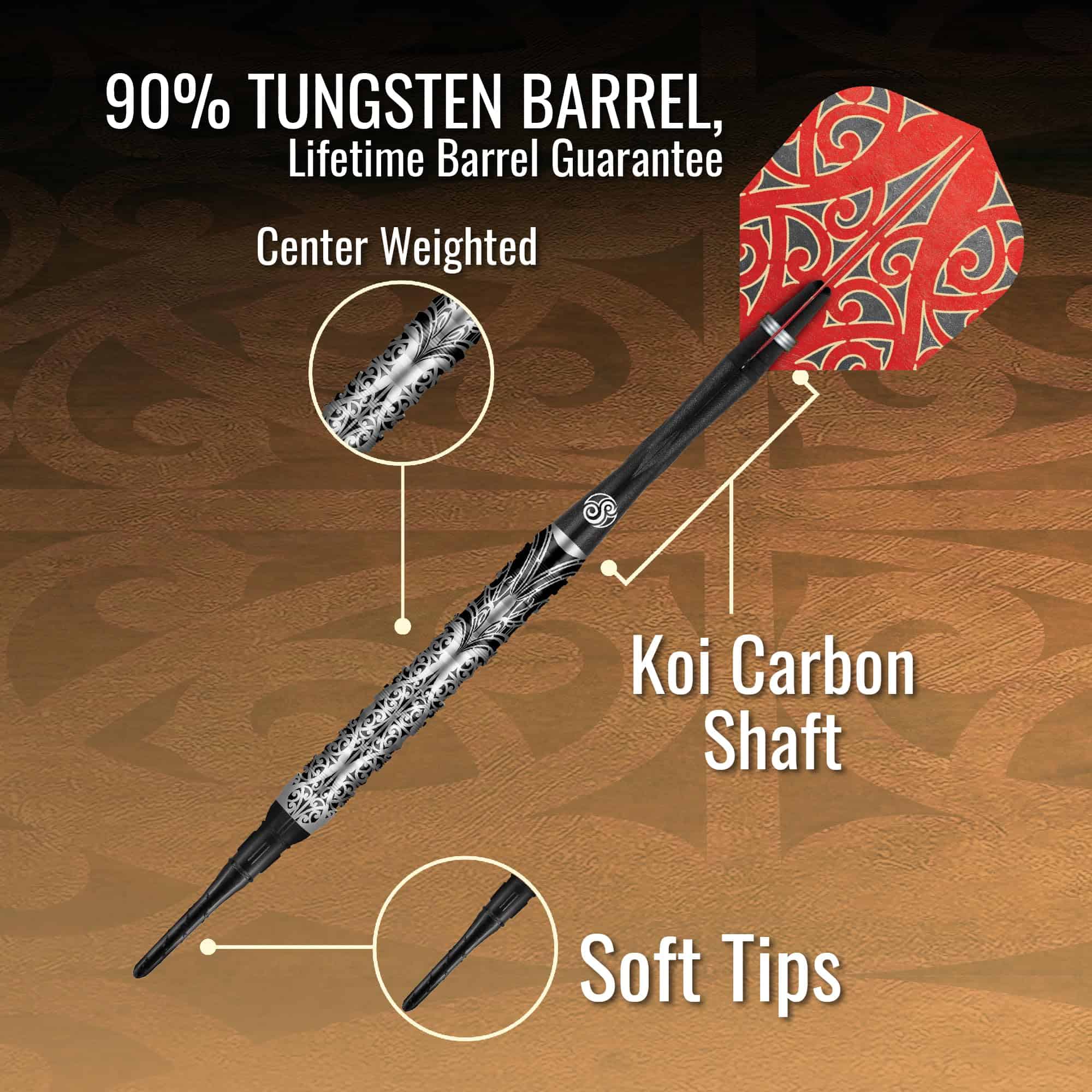 Set de dardos profesionales Shot! Darts Warrior Taiaha 90% - Imagen 4