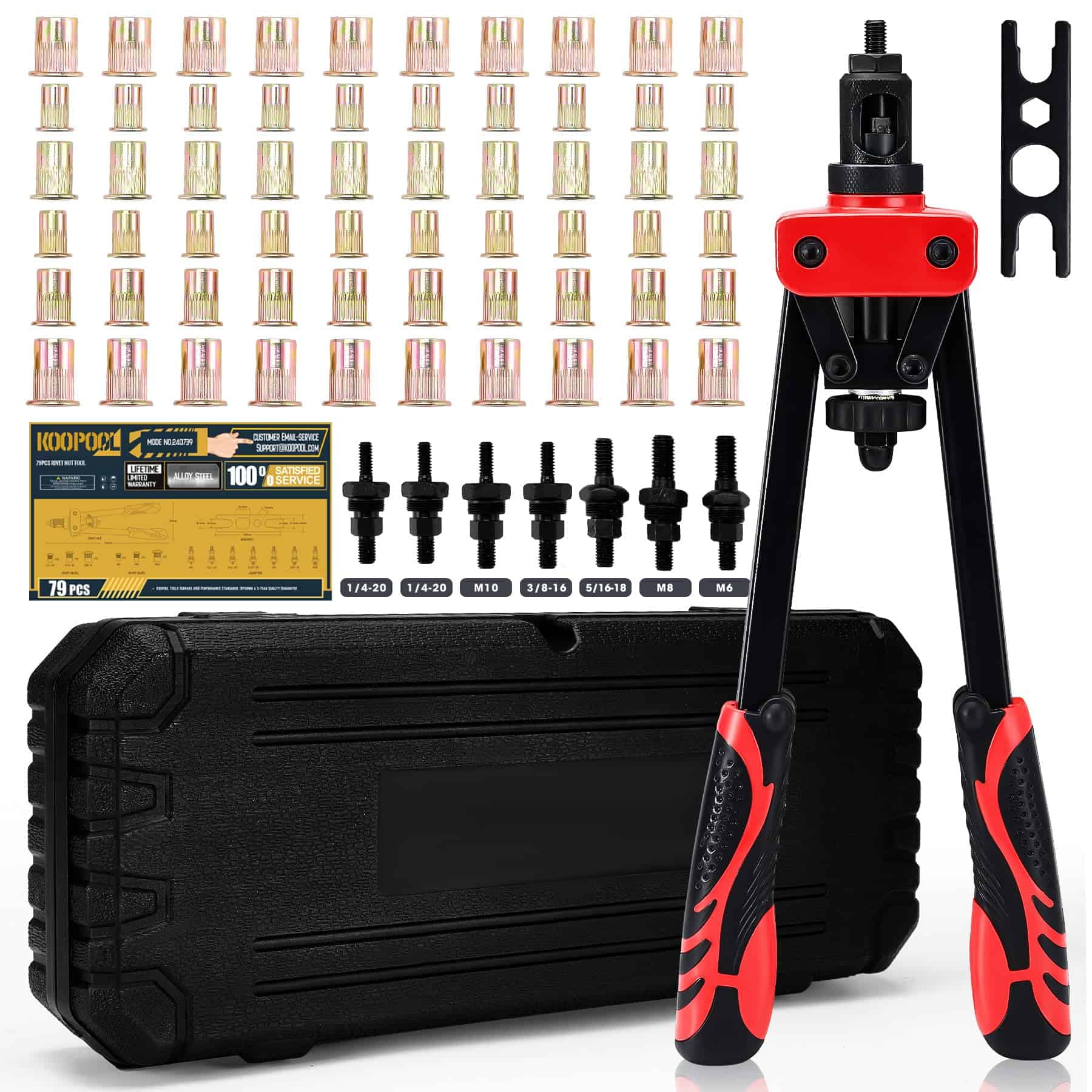 Kit de Herramienta de Remache Nut KOOPOOL de 14",