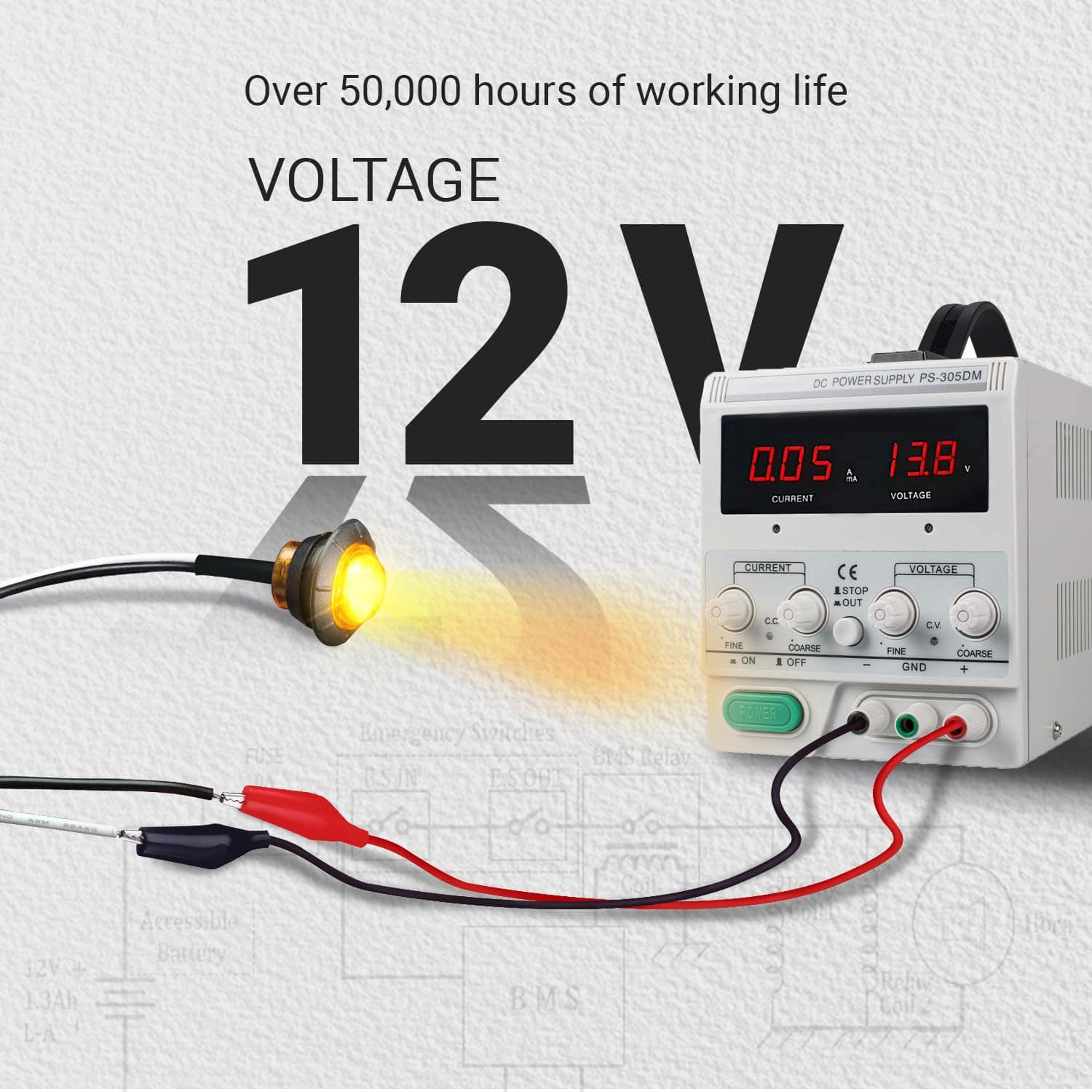 TMH 60 Pcs 3/4 Pulgadas 20 Ámbar + 20 Rojo + 20 Blanco Luz - Imagen 4