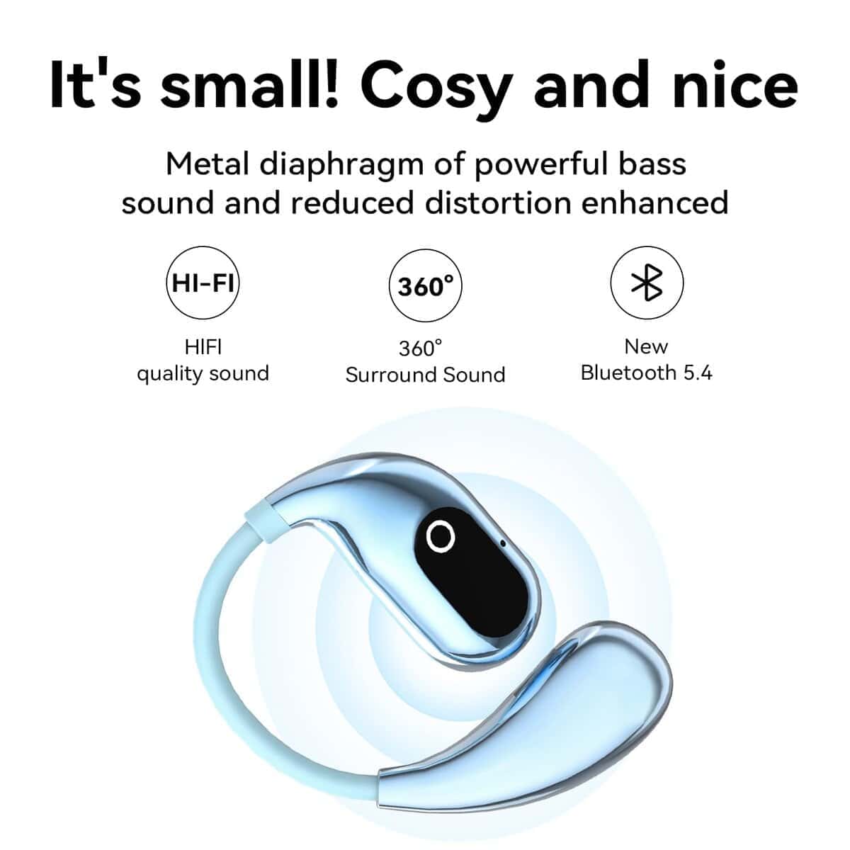 Auriculares Inalámbricos Bluetooth 5.4 GGSTOPWATER, - Imagen 3