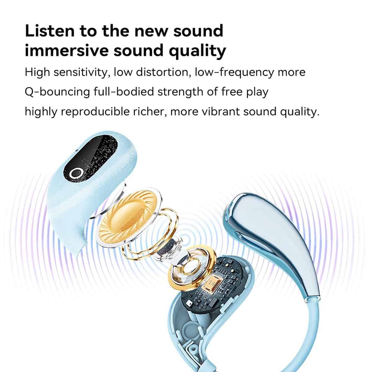 Auriculares Inalámbricos Bluetooth 5.4 GGSTOPWATER, - Imagen 6