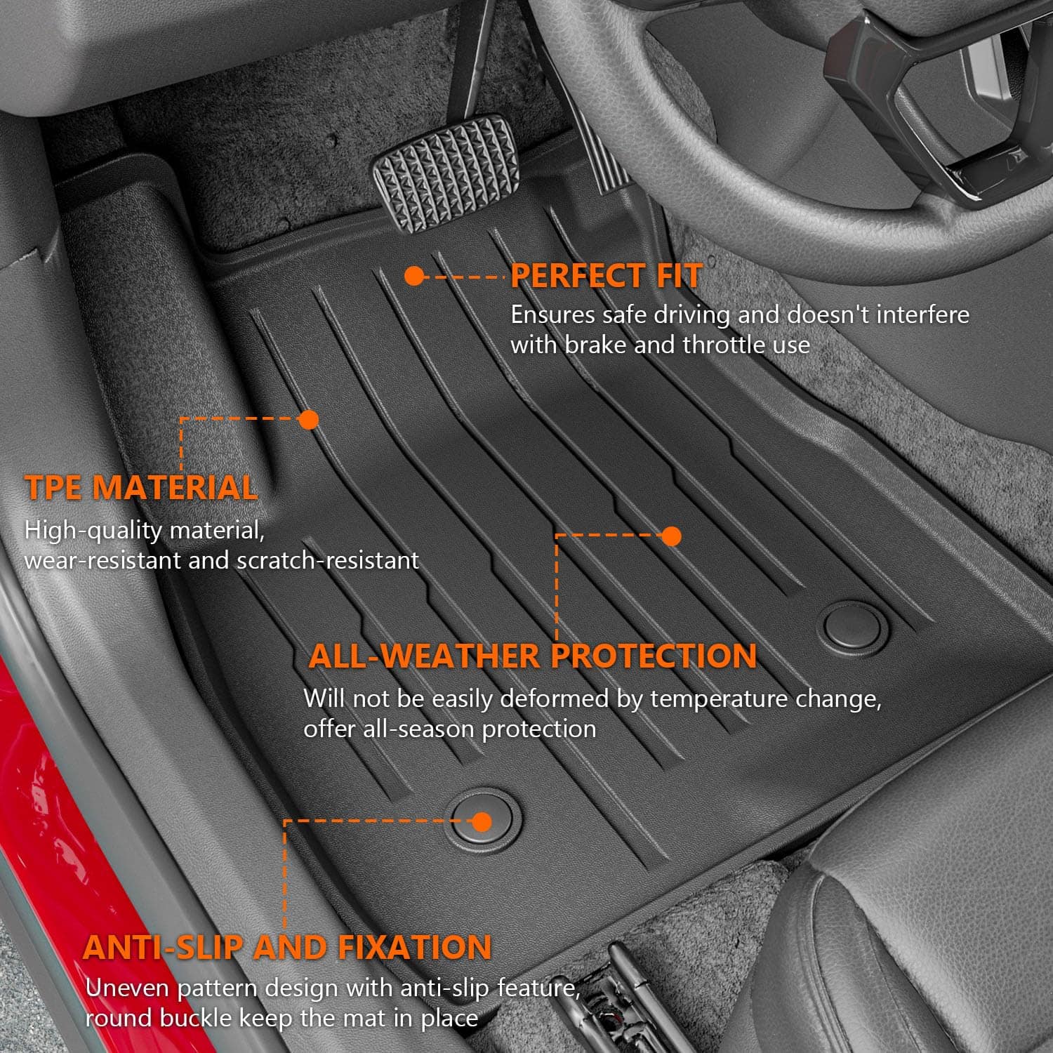 Tapete para piso AWD compatible con 2021-2025 Chevy - Imagen 4