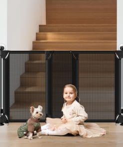 Puerta para bebés sin perforación para escaleras sin barra