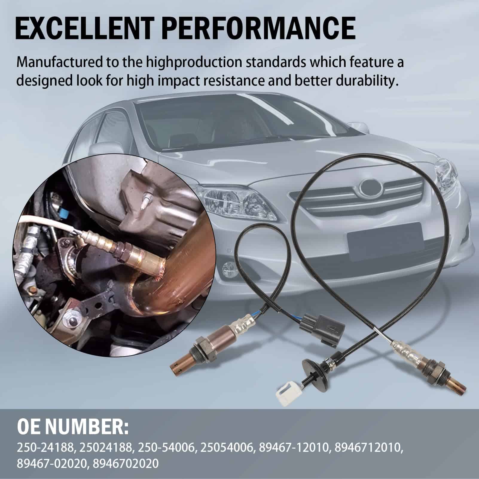 Anlseiod 2PCS Sensor de Oxígeno Compatible con Corolla 2009 - Imagen 3