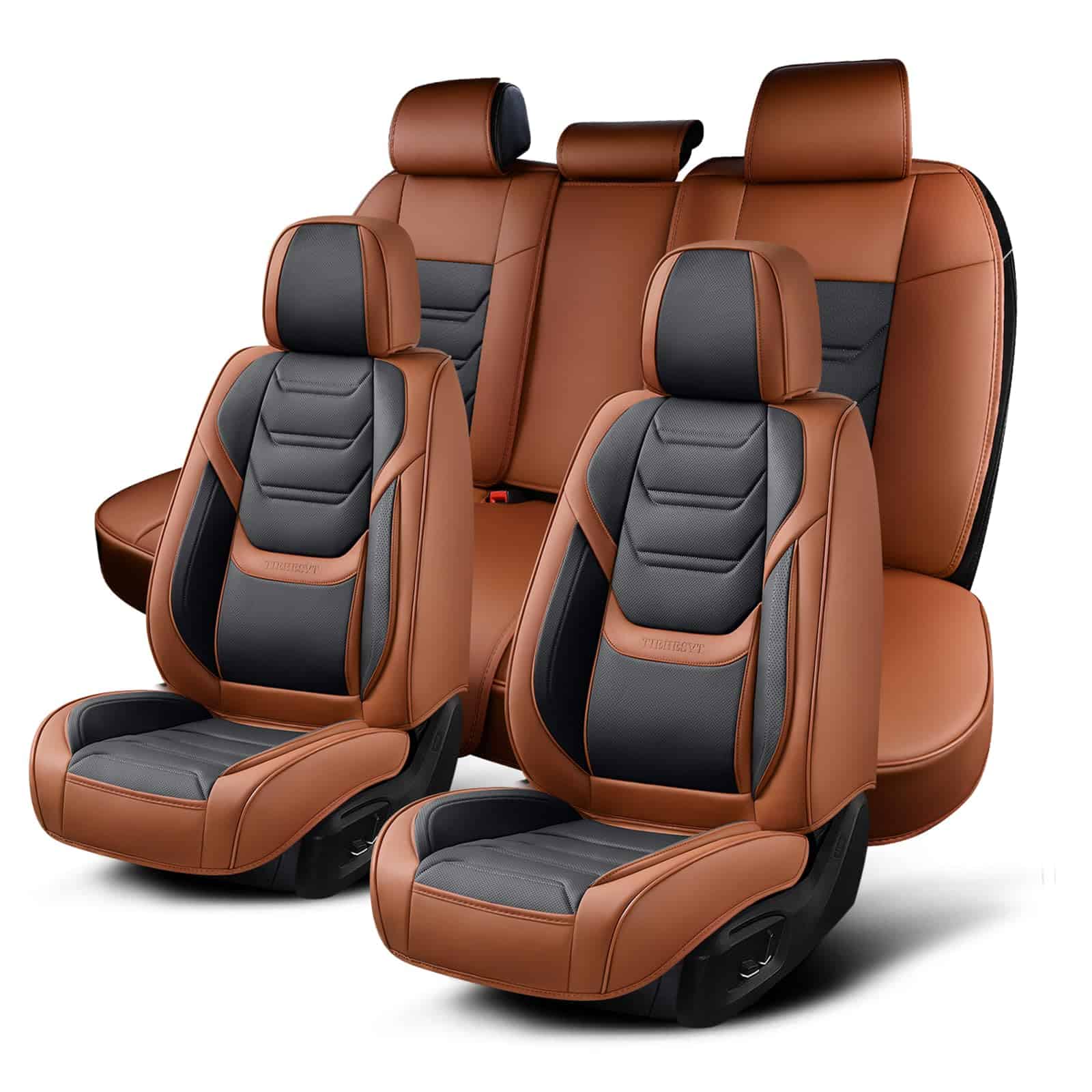 Cubiertas de asiento de cuero TIEHESYT para automóviles con