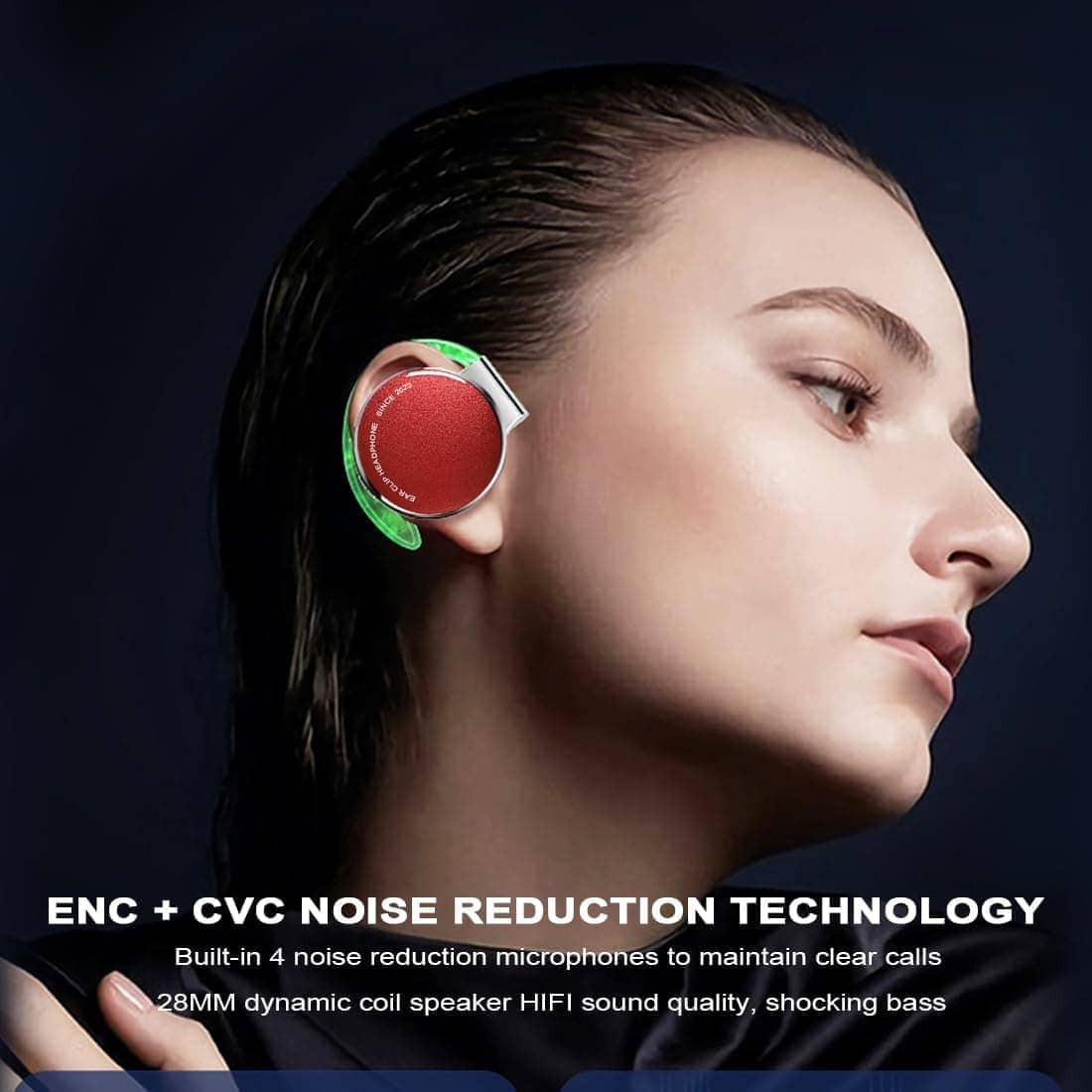 Audífonos Inalámbricos Bluetooth V5.3 de Oreja Abierta, - Imagen 6