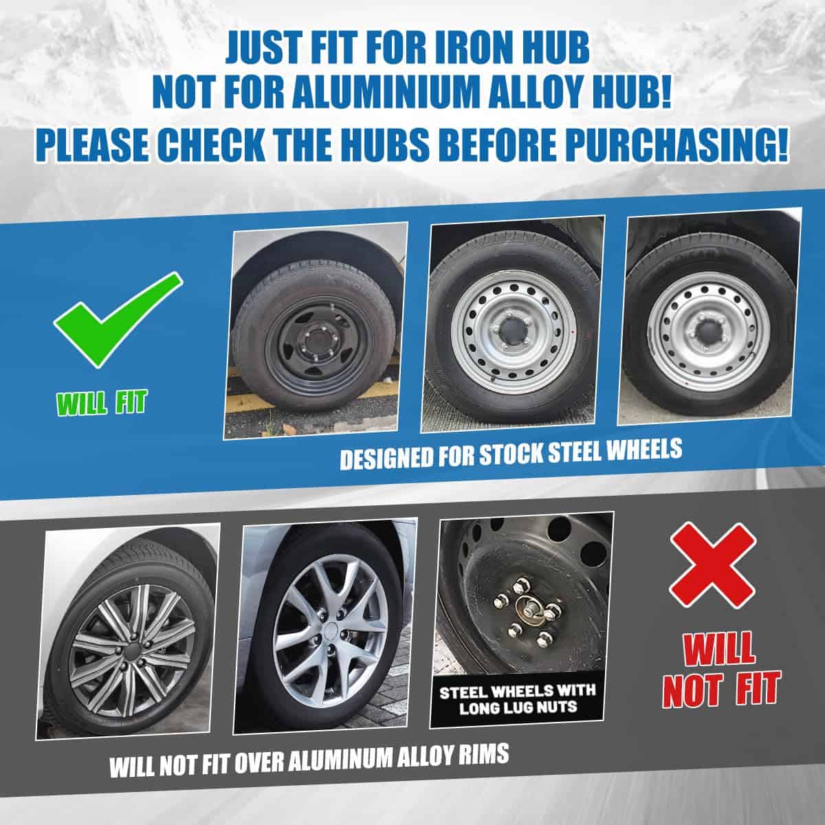 Tapacubos CAROXX 17'', Cubierta de Irim de Rueda Universal - Imagen 6