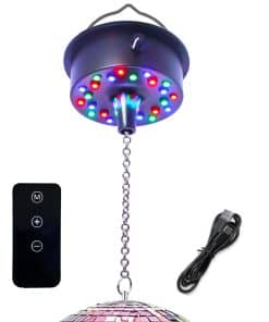 Motor Giratorio de Bola de Espejos con Control Remoto,