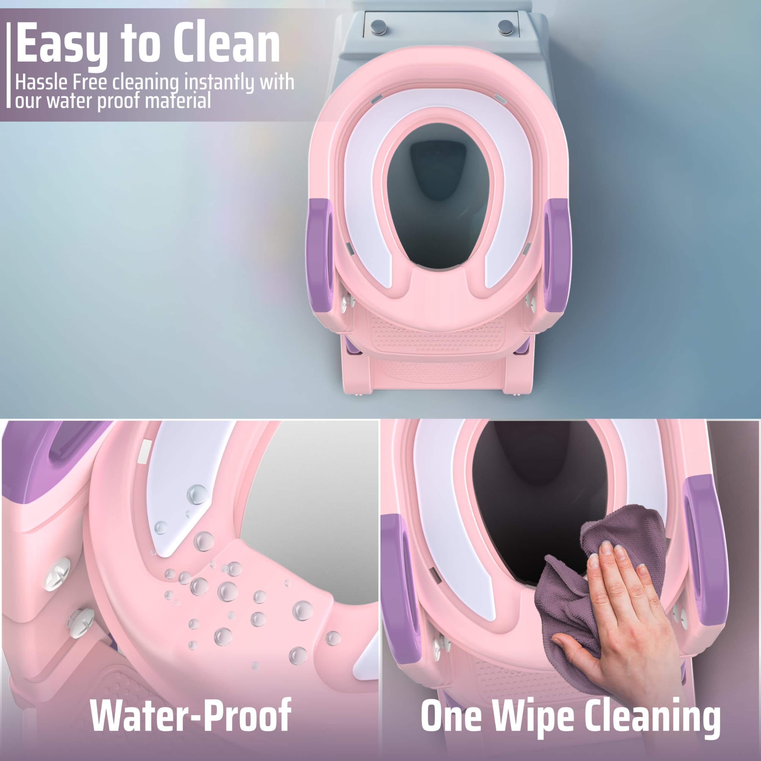 Asiento de Baño 3-en-1 para Entrenamiento de Bebés con - Imagen 5