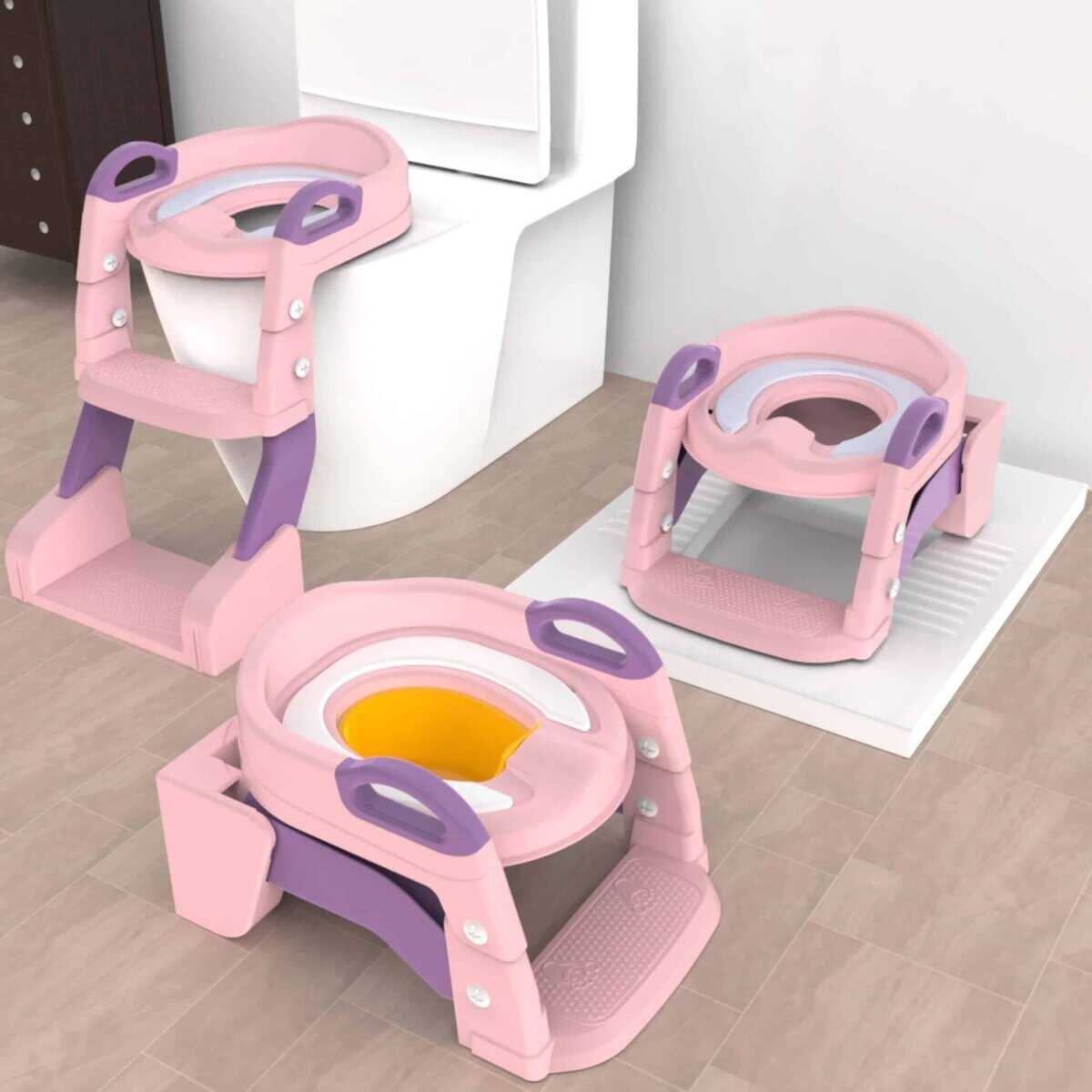 Asiento de Baño 3-en-1 para Entrenamiento de Bebés con