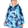 Manta con capucha Bare Home Sherpa Fleece -Tie Dye - Azul os